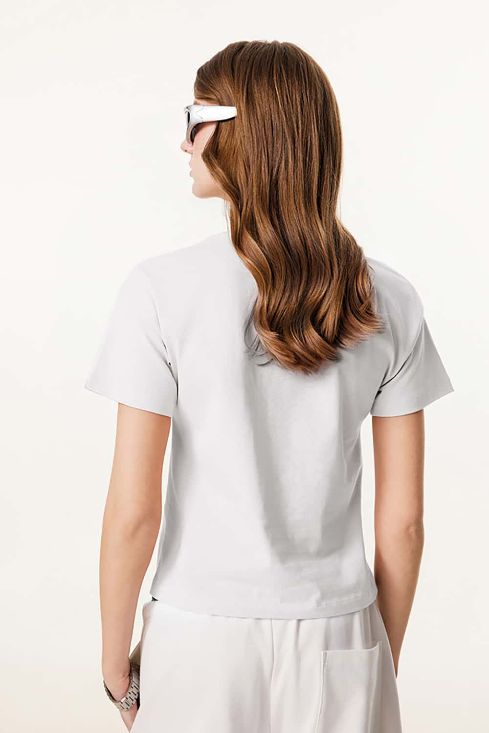 Long Staple Cotton Round Neck Casual Sport Short Sleeve Slimming T-Shirt