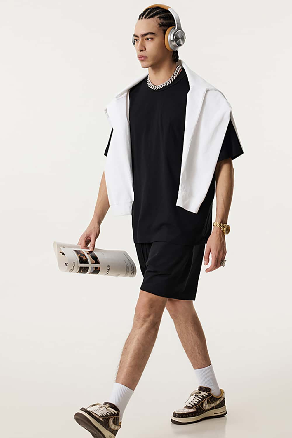 Quick-Dry Sports Tee with Small Collar - Solid Color Sun Protection Short Sleeve T-Shirt