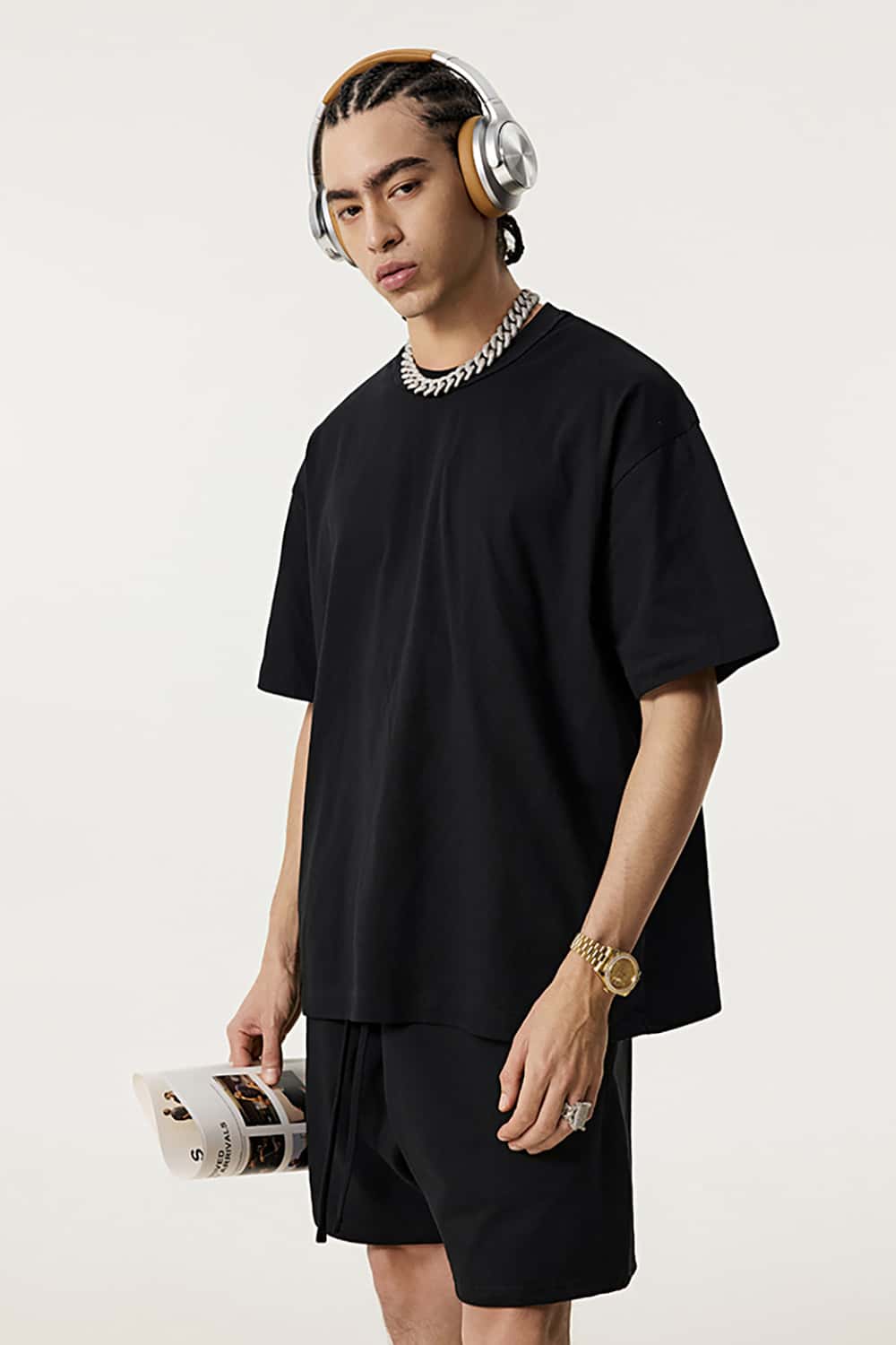 Quick-Dry Sports Tee with Small Collar - Solid Color Sun Protection Short Sleeve T-Shirt