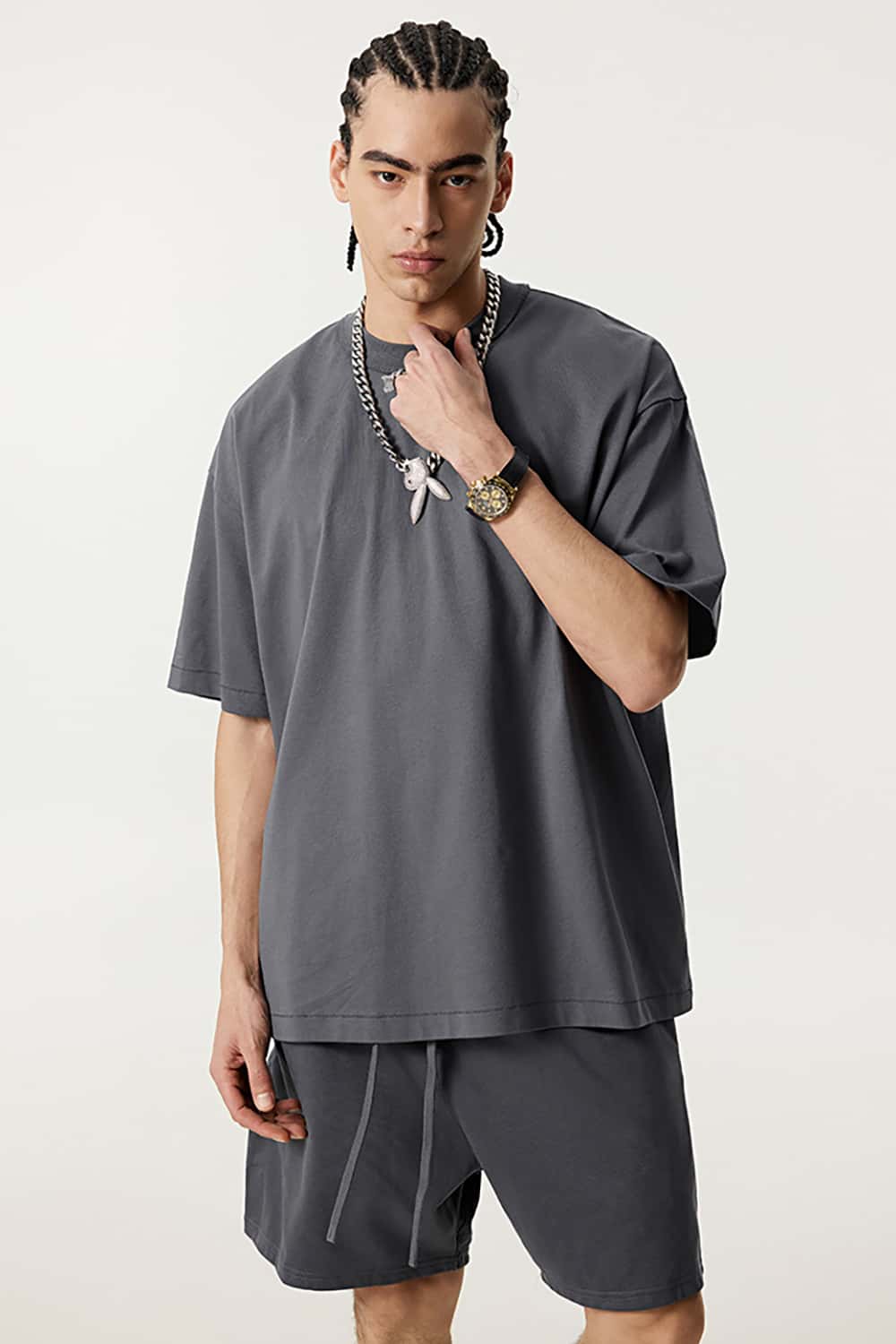 Quick-Dry Sports Tee with Small Collar - Solid Color Sun Protection Short Sleeve T-Shirt