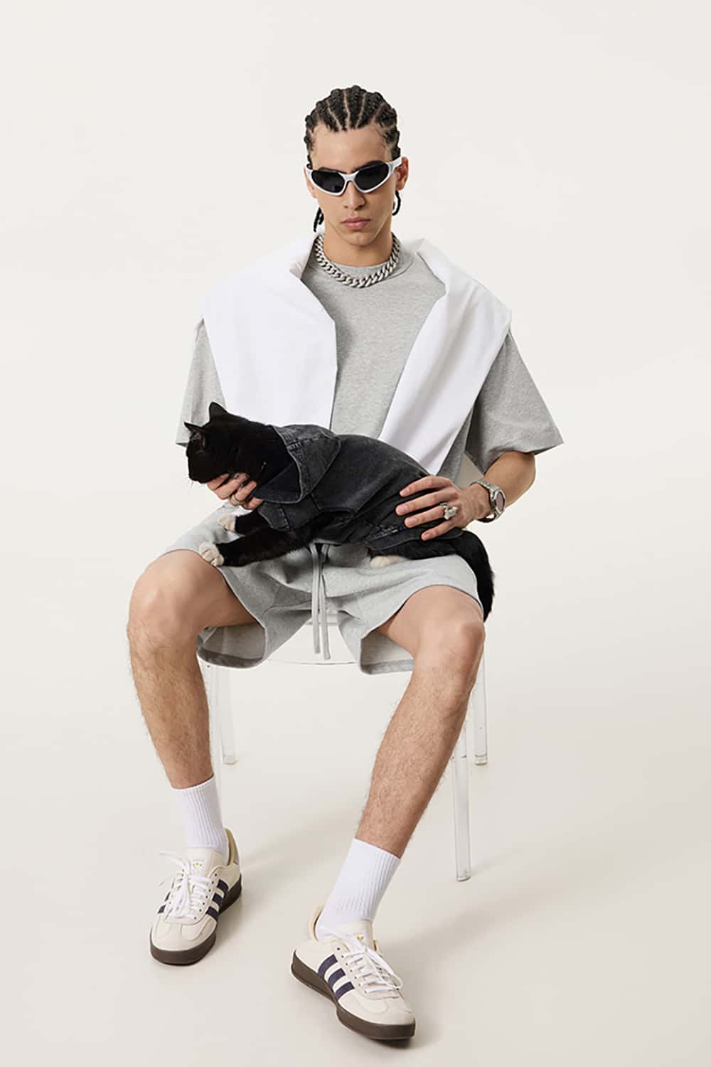 Quick-Dry Sports Tee with Small Collar - Solid Color Sun Protection Short Sleeve T-Shirt