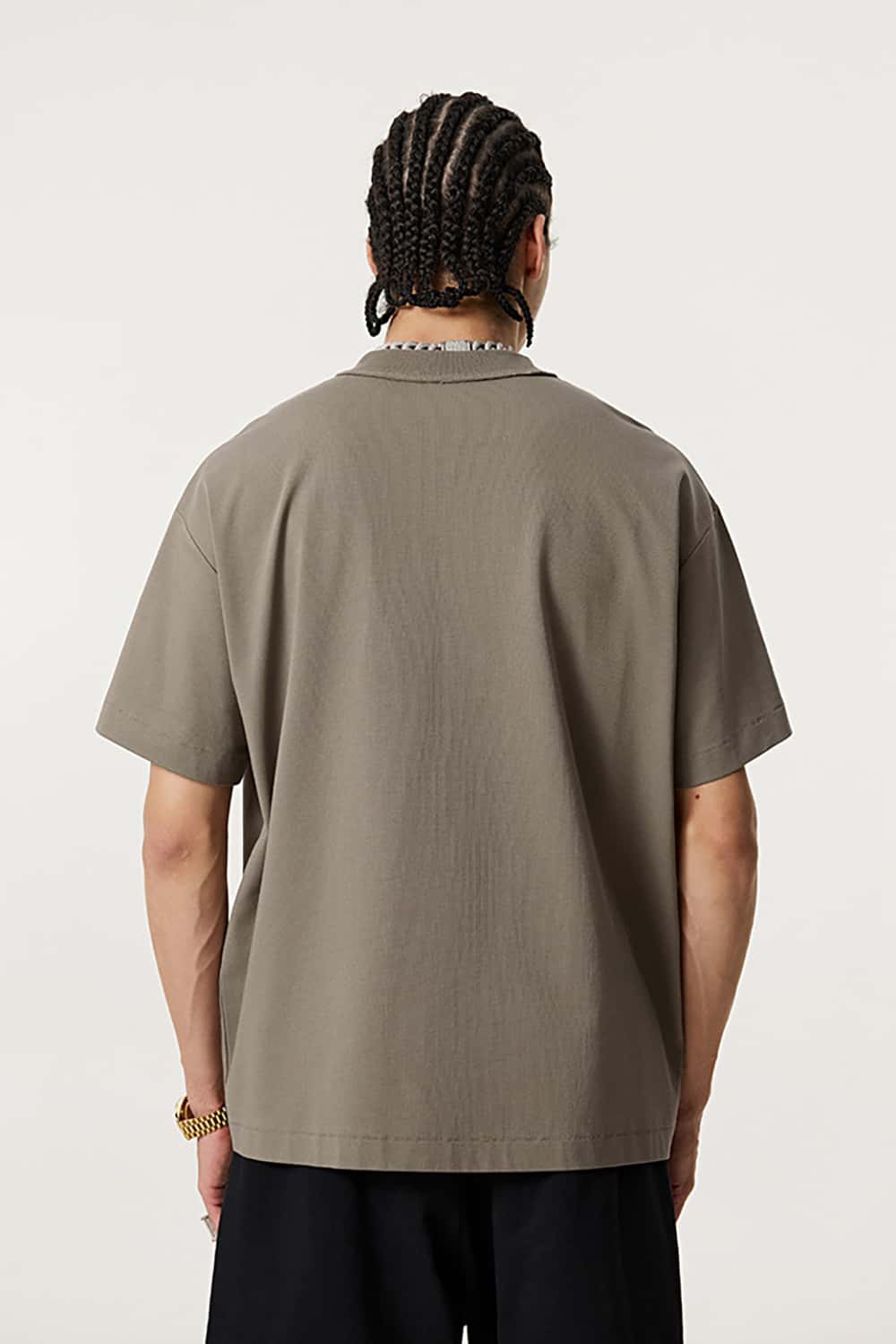 Quick-Dry Sports Tee with Small Collar - Solid Color Sun Protection Short Sleeve T-Shirt