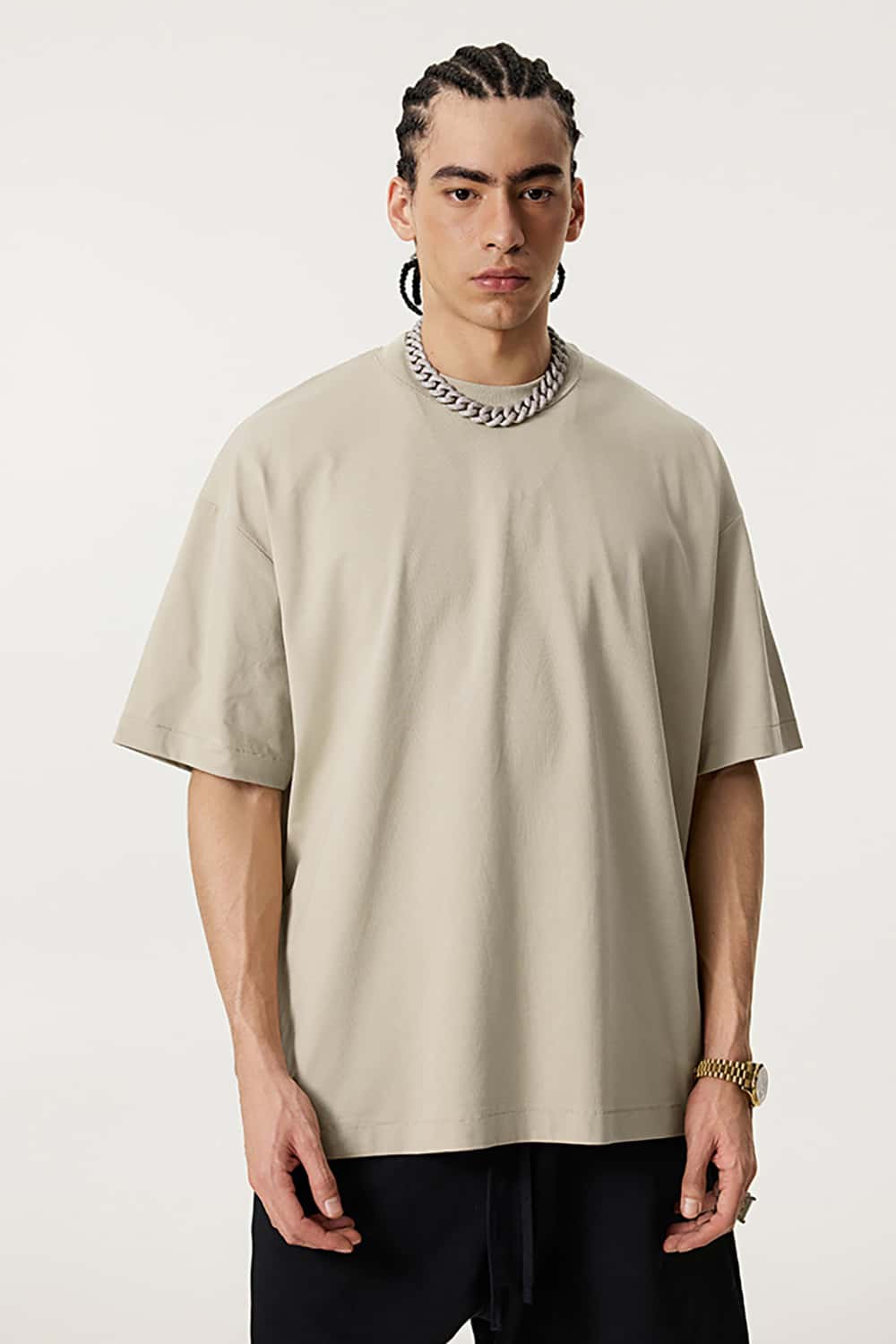 Quick-Dry Sports Tee with Small Collar - Solid Color Sun Protection Short Sleeve T-Shirt