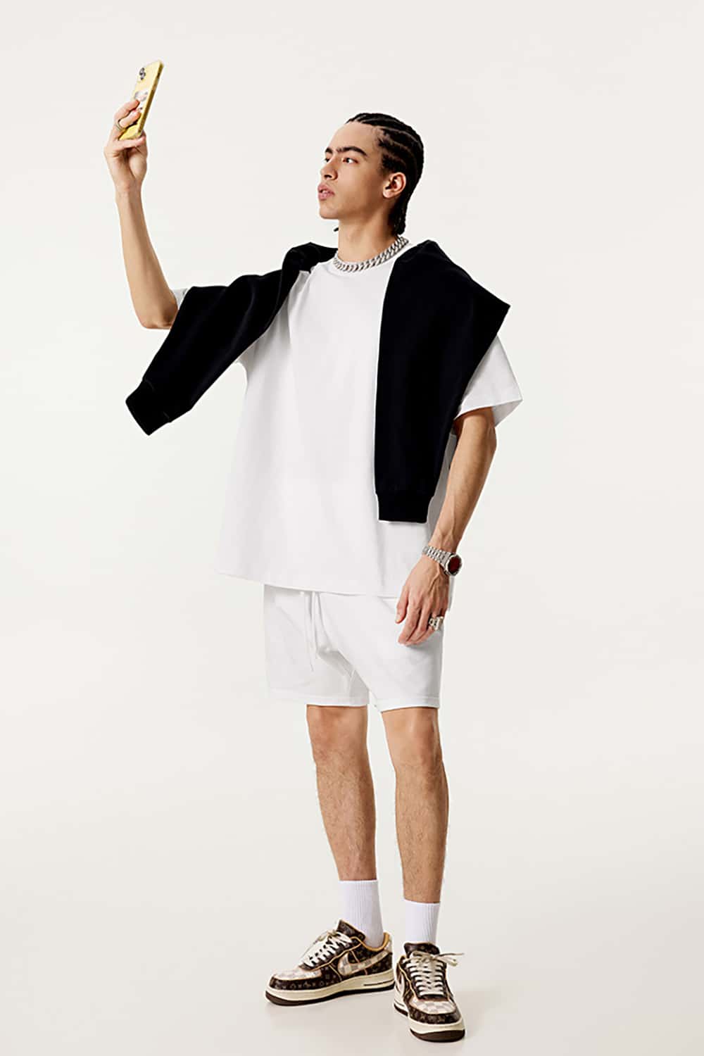 Quick-Dry Sports Tee with Small Collar - Solid Color Sun Protection Short Sleeve T-Shirt