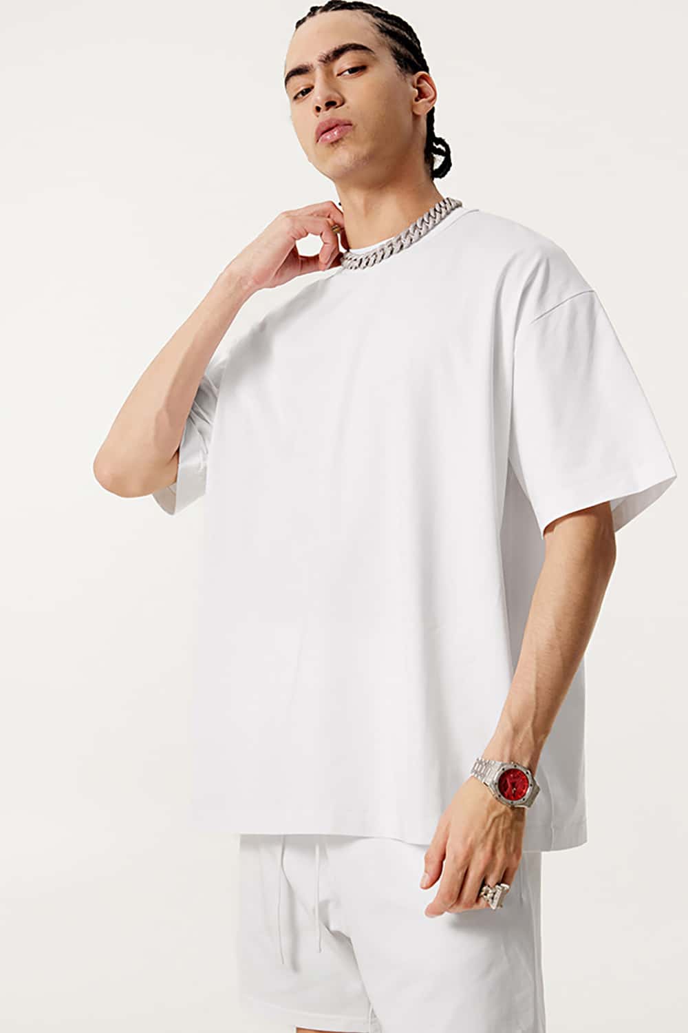 Quick-Dry Sports Tee with Small Collar - Solid Color Sun Protection Short Sleeve T-Shirt