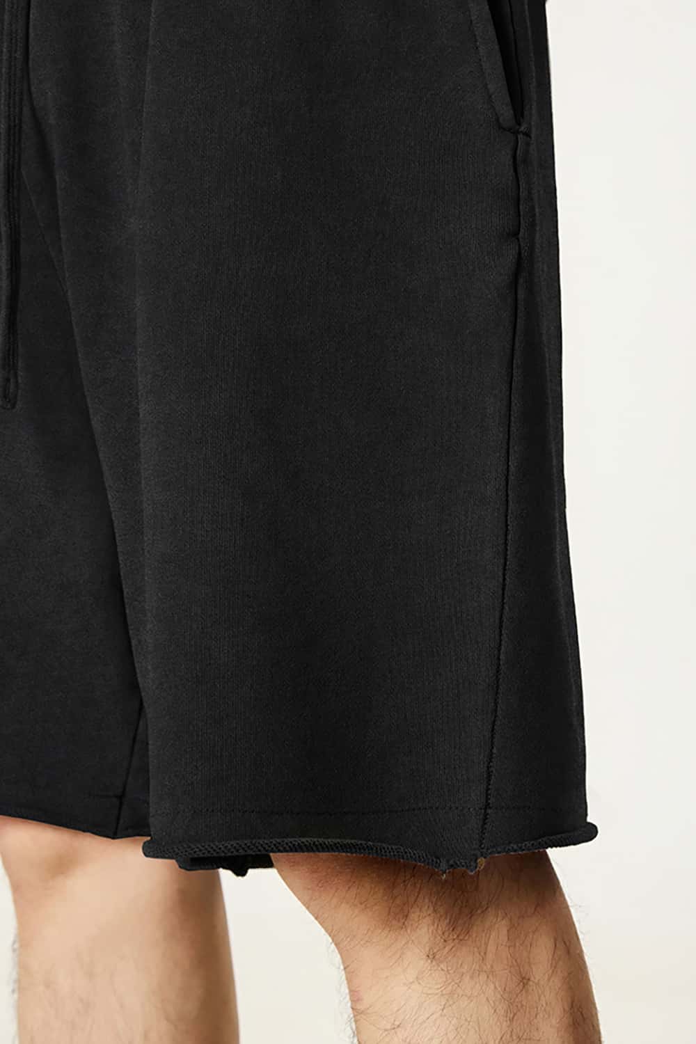 Casual Rolled Hem Mid-Length Shorts