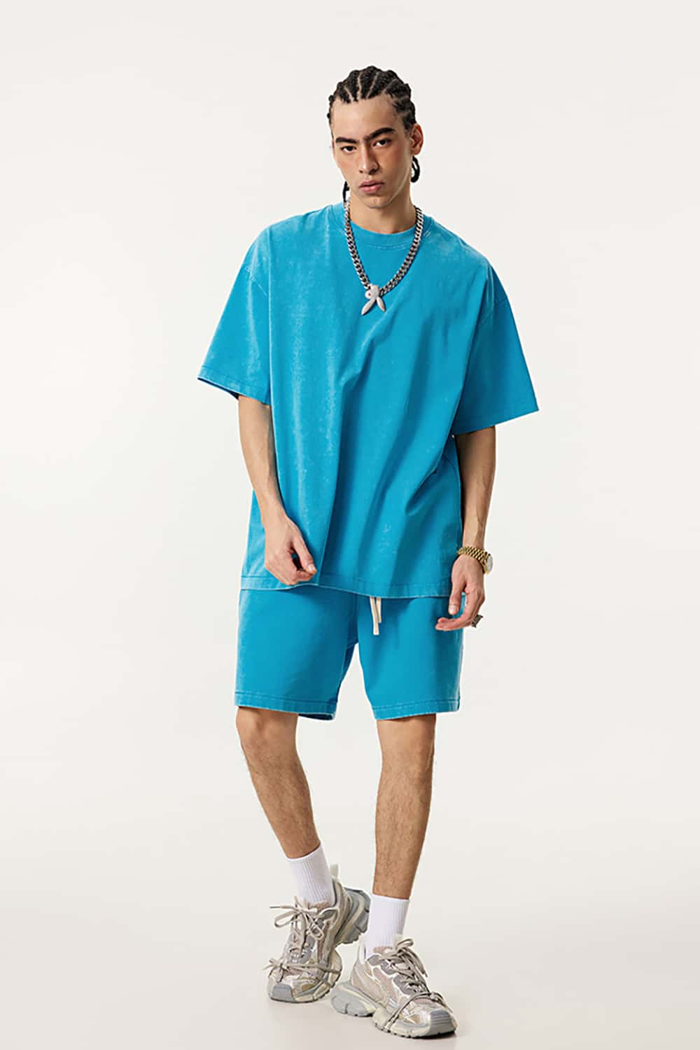 Oversized Vintage Wax-Dyed 285G Pure Cotton Washed T-Shirt