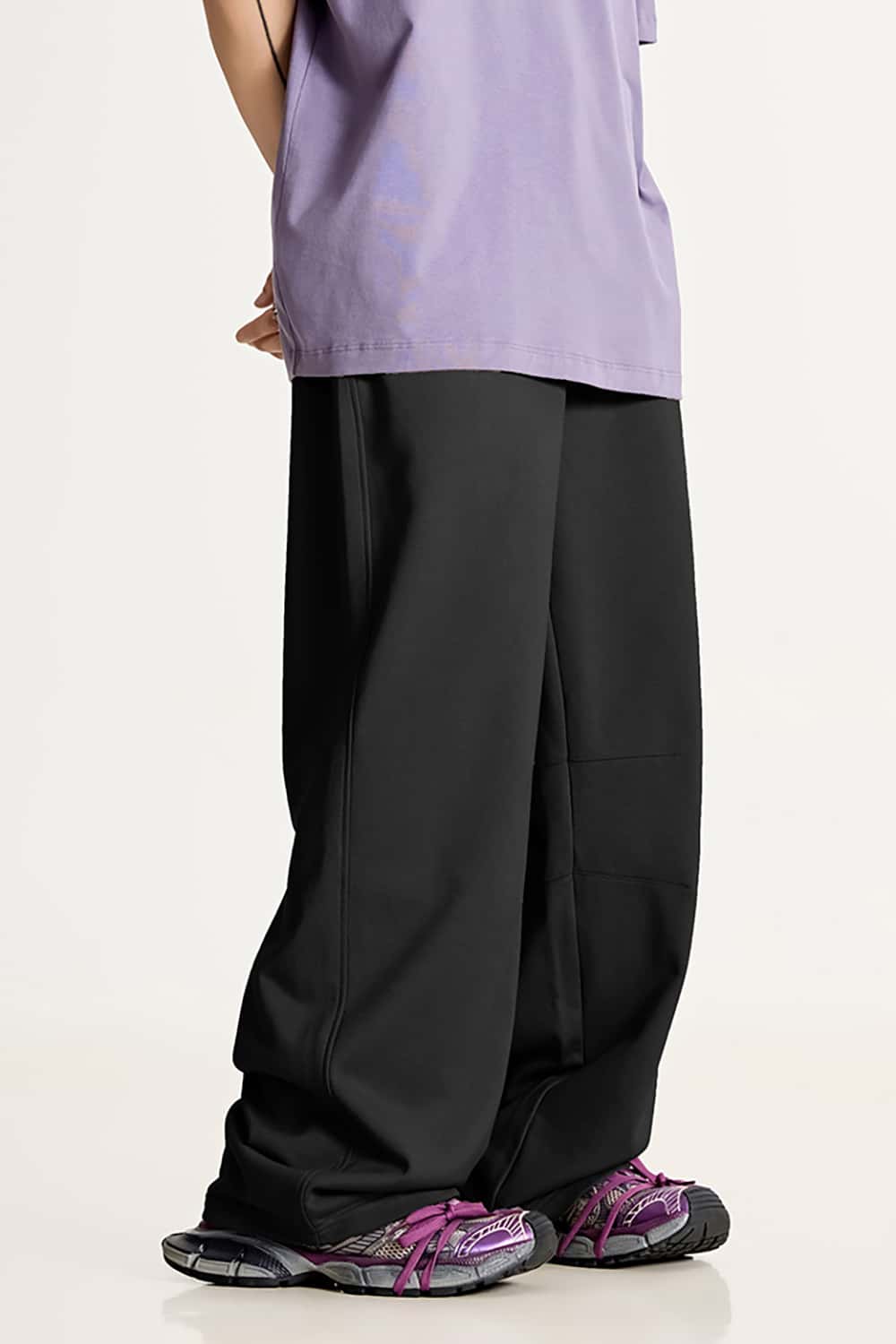 Solid Color 280G Lightweight Sport Casual Pants - Loose Straight-Leg Long Trousers