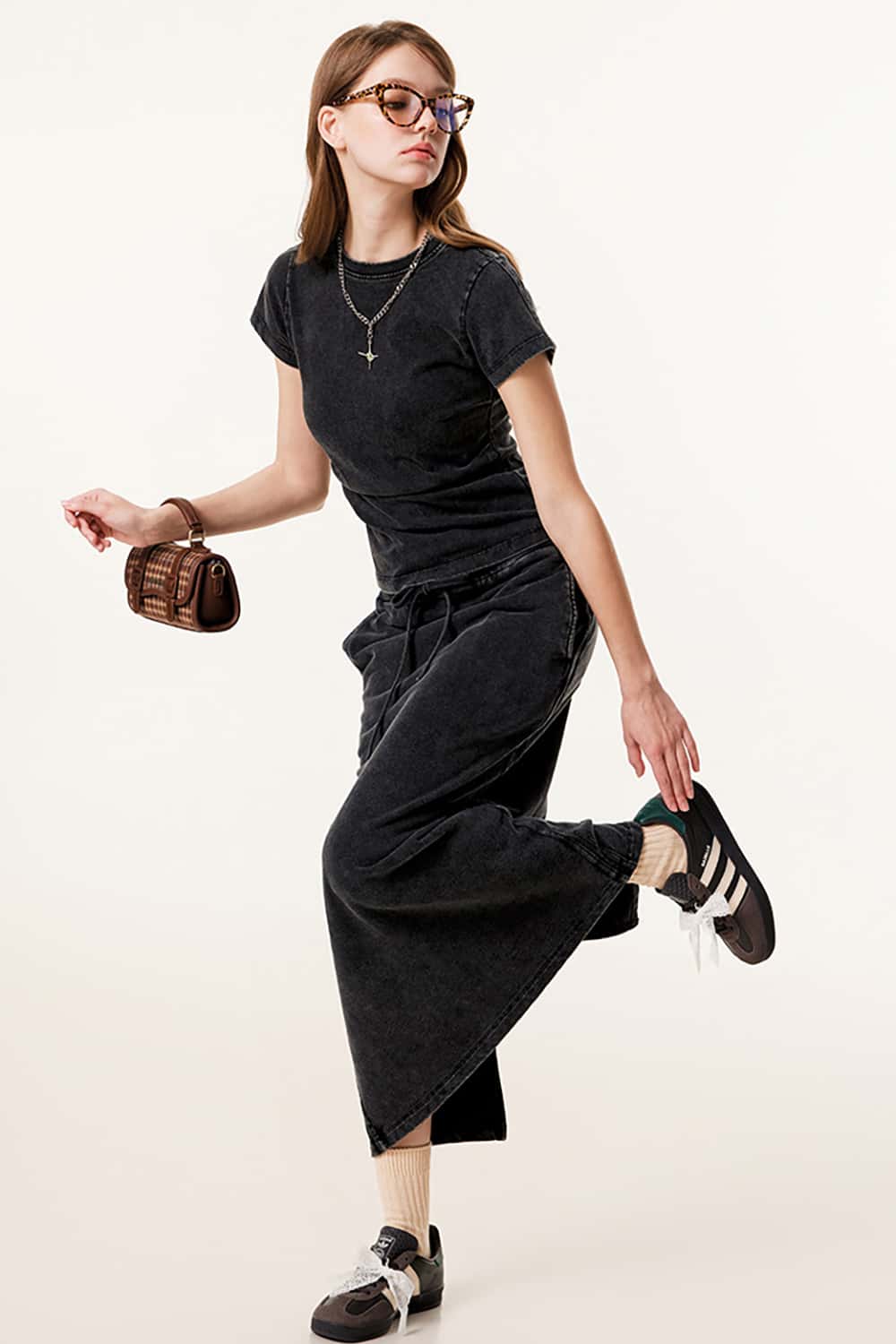 Long High-Waisted A-Line Skirt - Slimming Straight Loose Midi Skirt