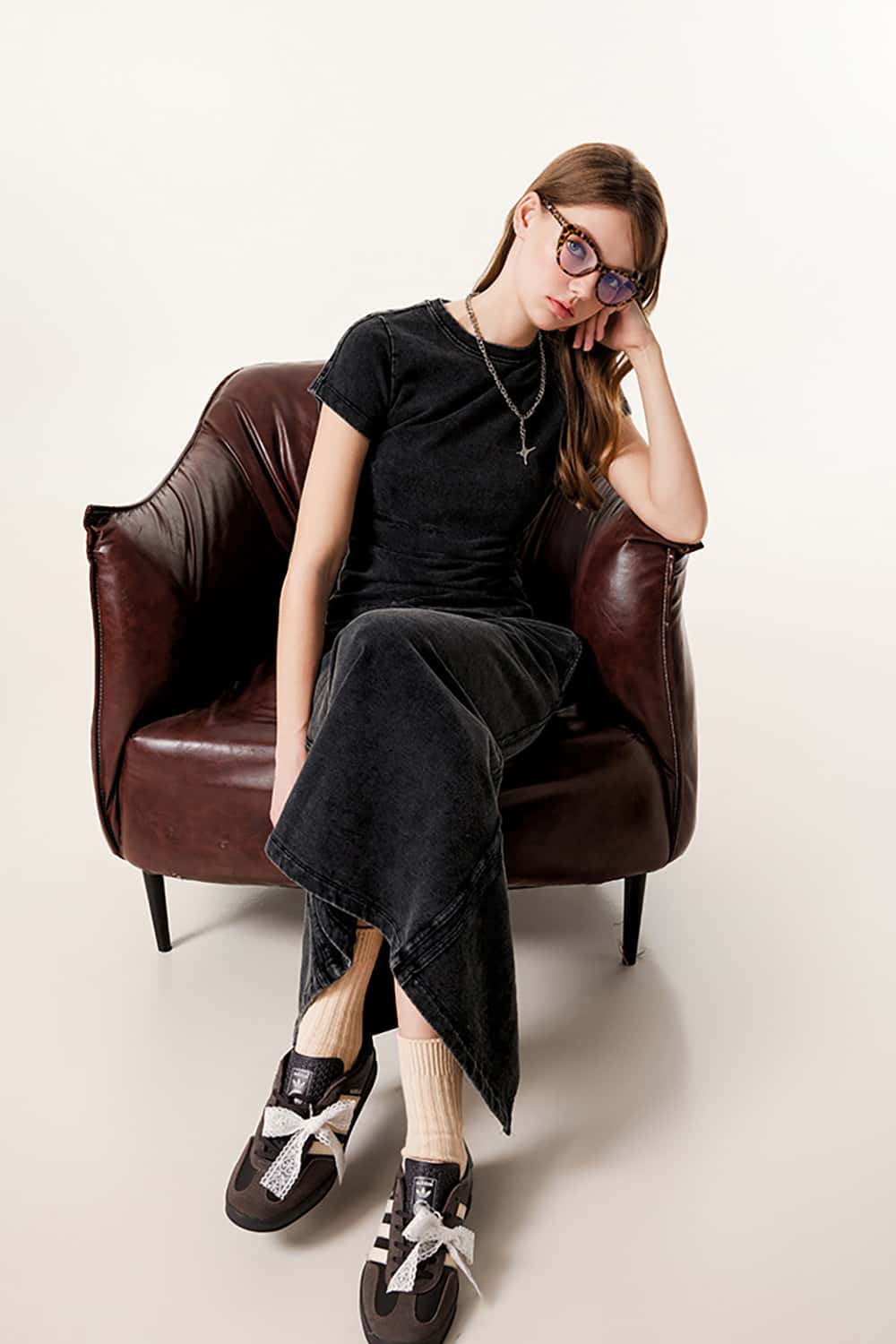 Long High-Waisted A-Line Skirt - Slimming Straight Loose Midi Skirt