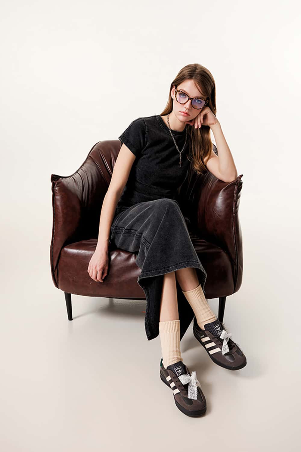 Long High-Waisted A-Line Skirt - Slimming Straight Loose Midi Skirt