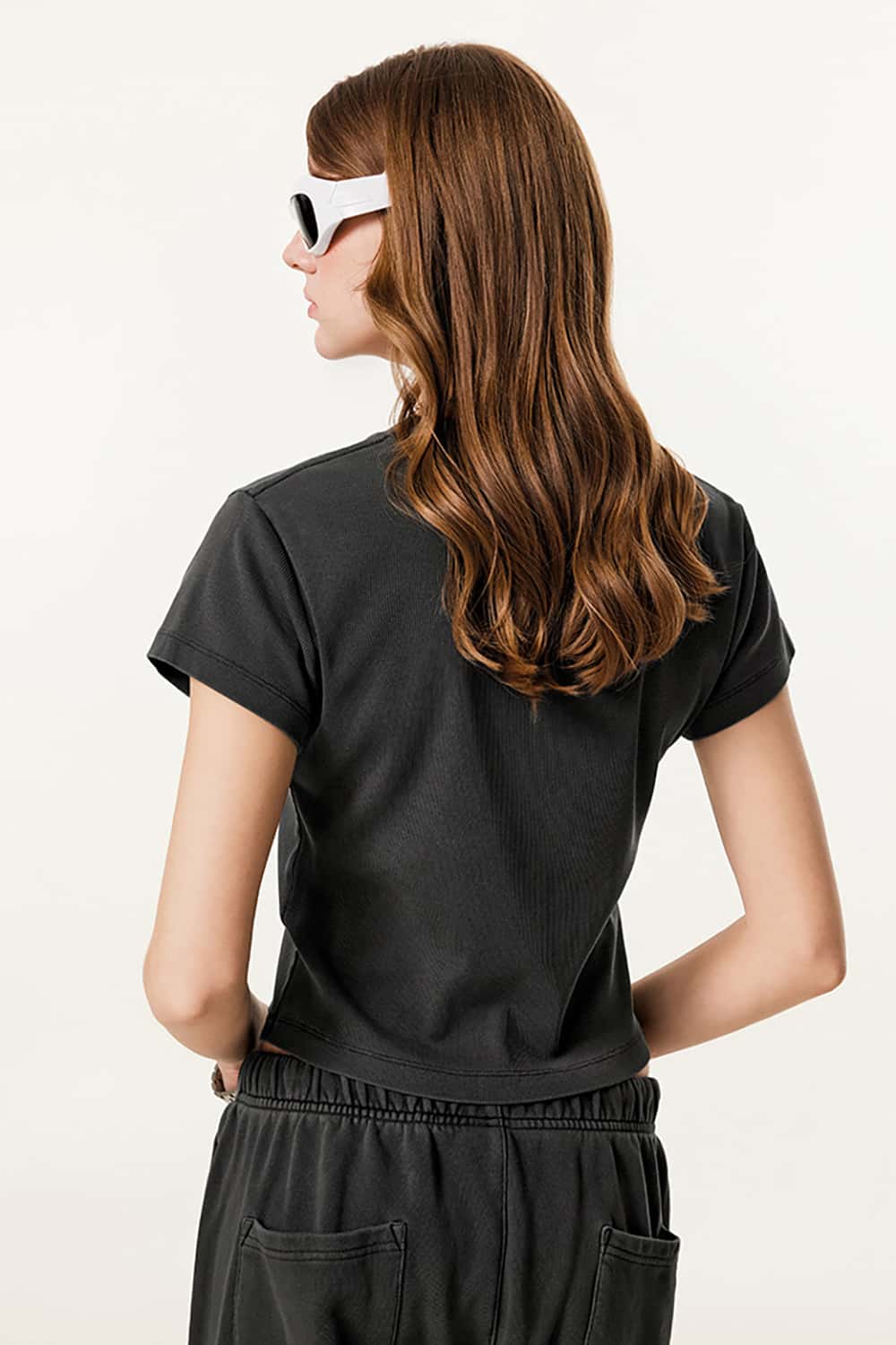 Slim Fit Shoulder T-Shirt - Slimming Round Neck Base Shirt