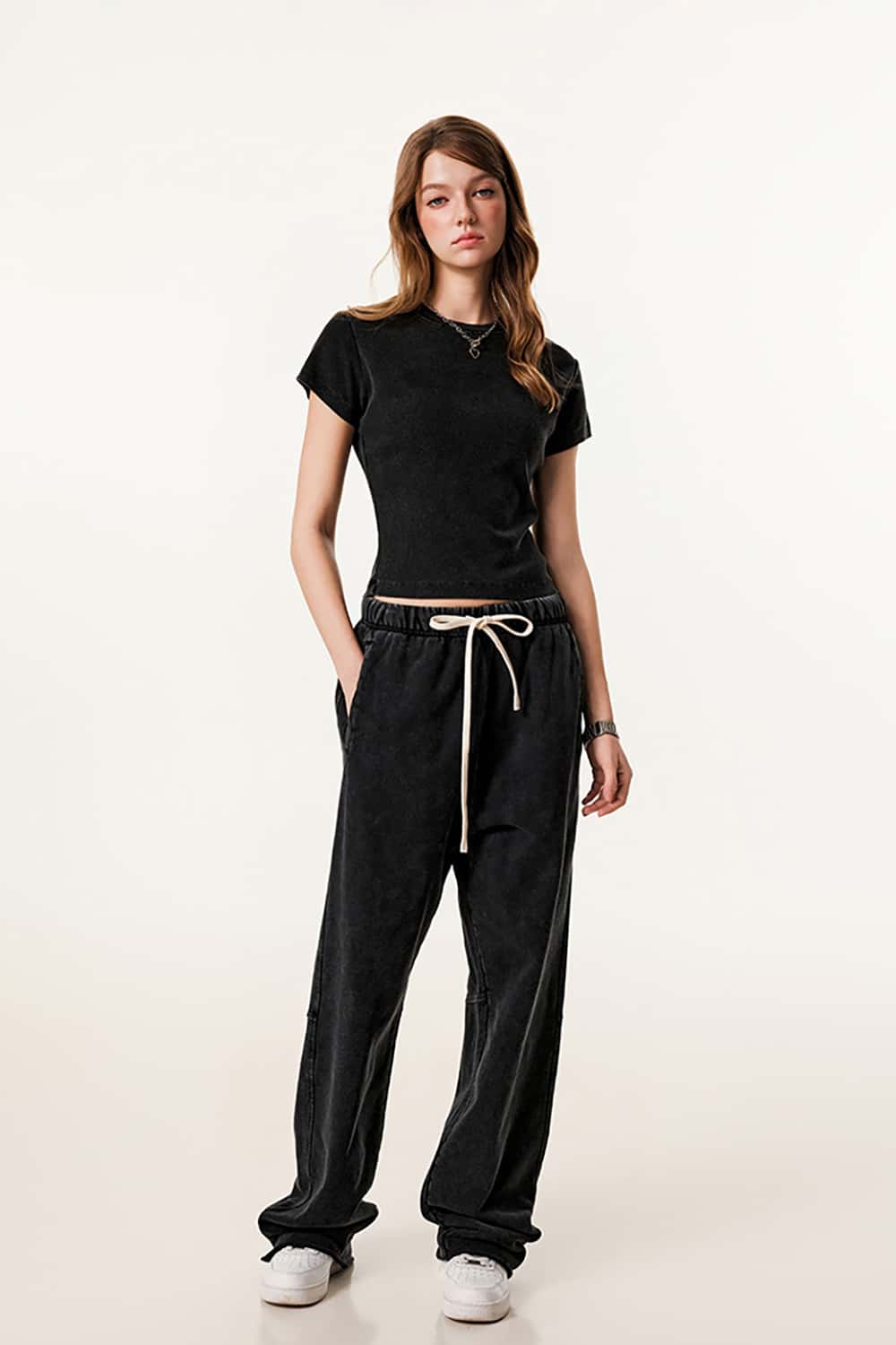 Slim Fit Shoulder T-Shirt - Slimming Round Neck Base Shirt
