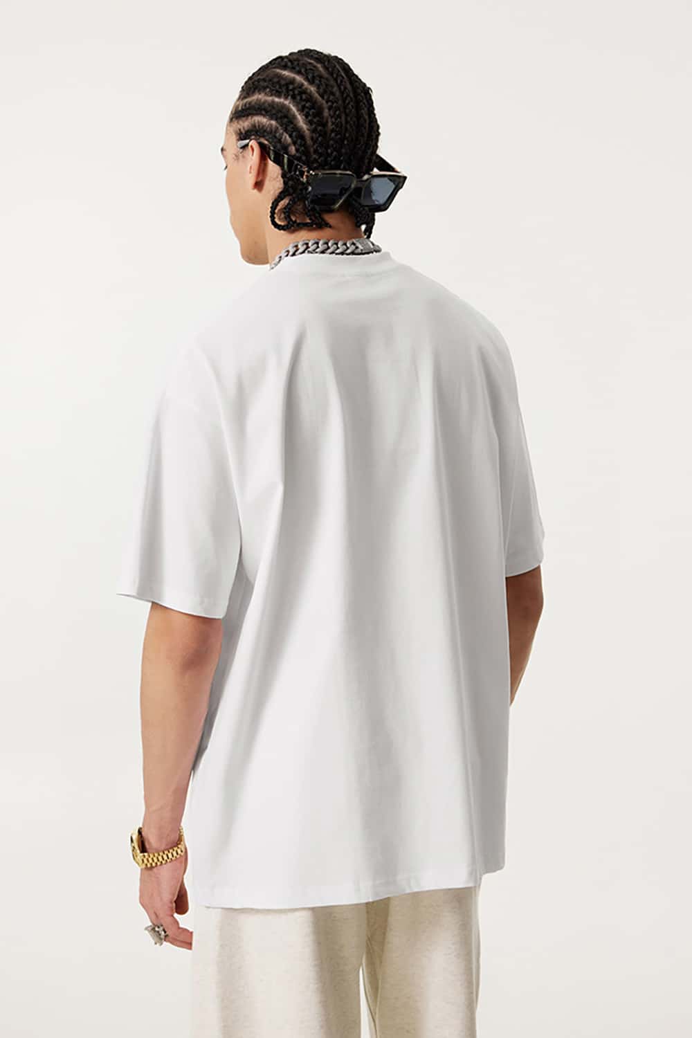 High Street Fashion T-Shirt with Simple Print - Short Sleeve Top