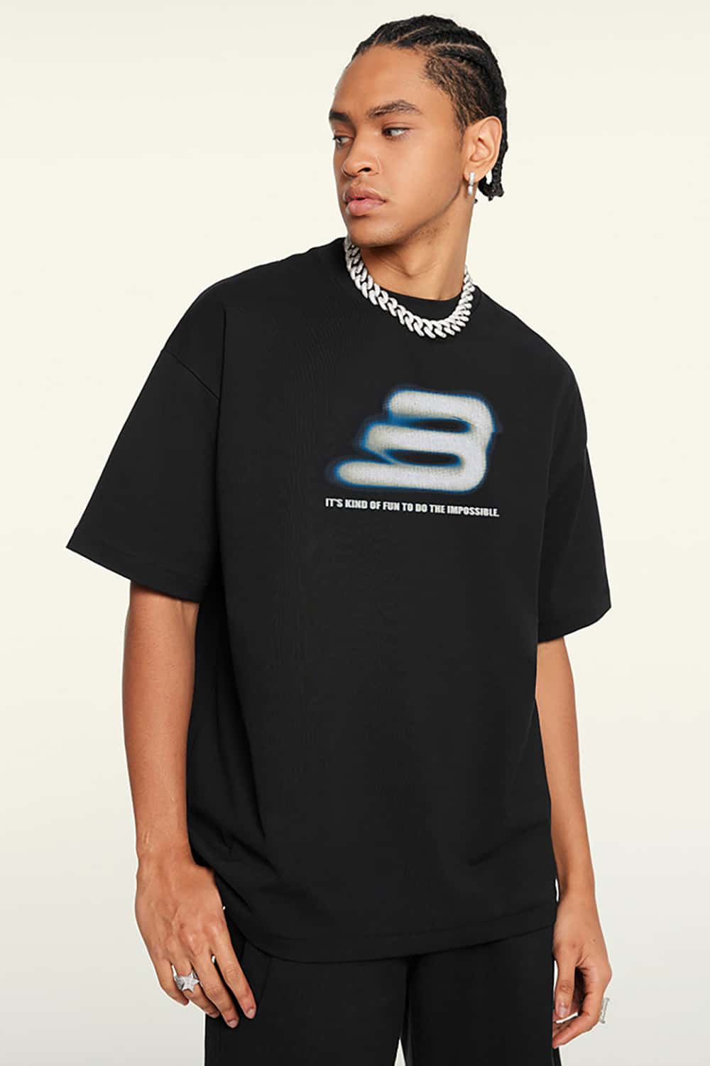 Loose Fit Short Sleeve T-Shirt with Graphic Print