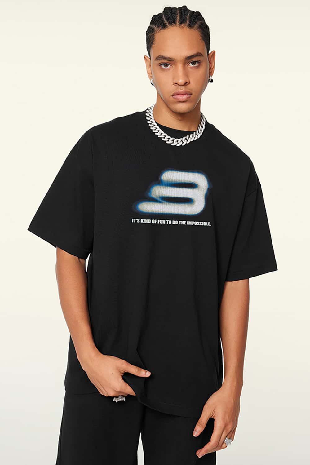 Loose Fit Short Sleeve T-Shirt with Graphic Print