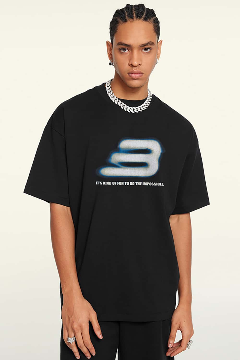 Loose Fit Short Sleeve T-Shirt with Graphic Print