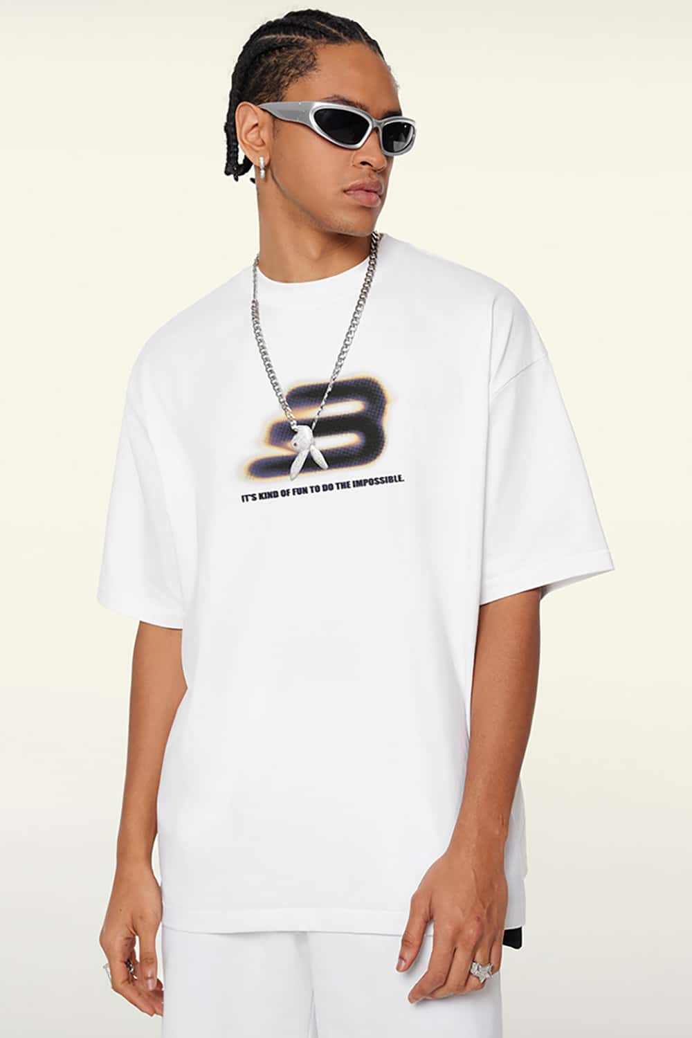 Loose Fit Short Sleeve T-Shirt with Graphic Print