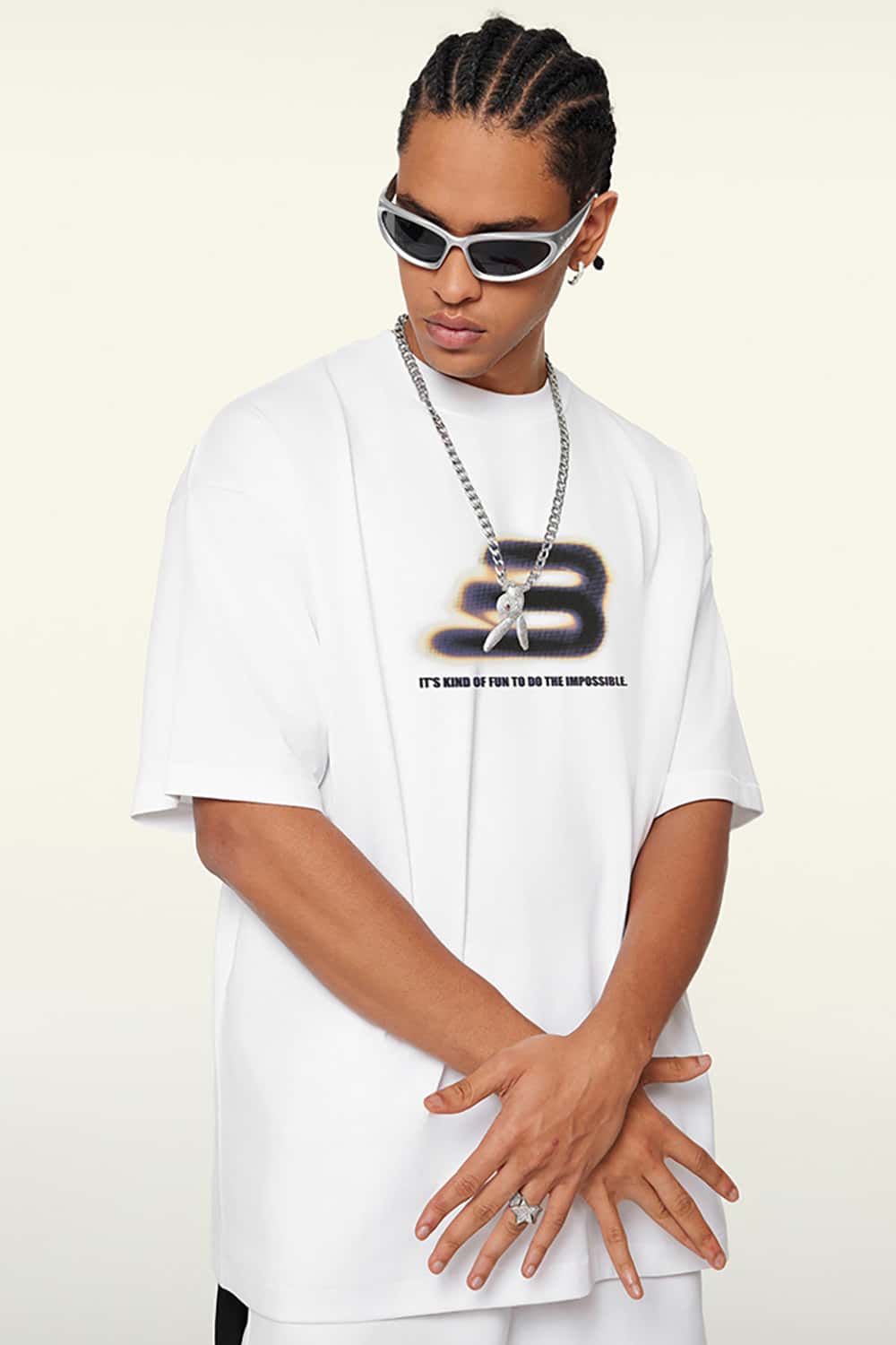 Loose Fit Short Sleeve T-Shirt with Graphic Print