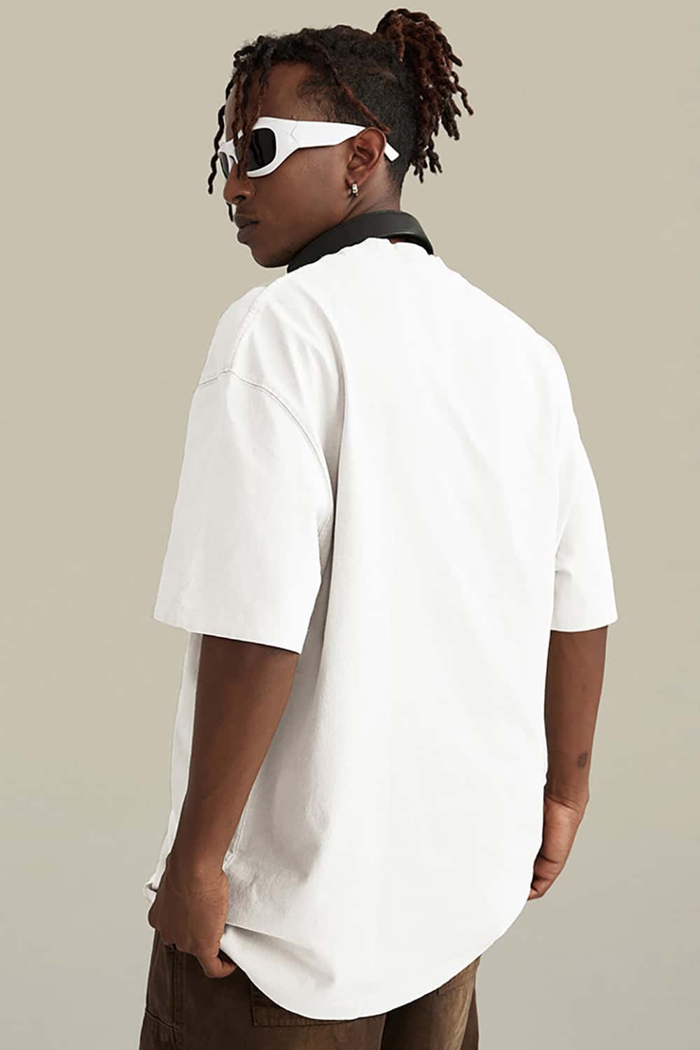 Water-Washed Print Loose Short Sleeve T-Shirt - Street Style Pure Cotton Top