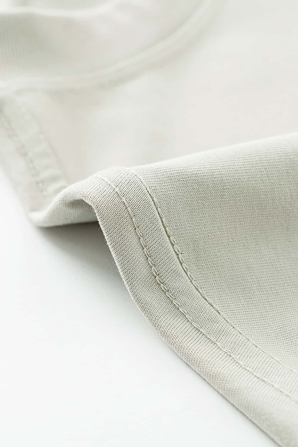 High-Density Long-Staple Cotton T-Shirt 255g - Solid Color Regular Shoulder Short Sleeve