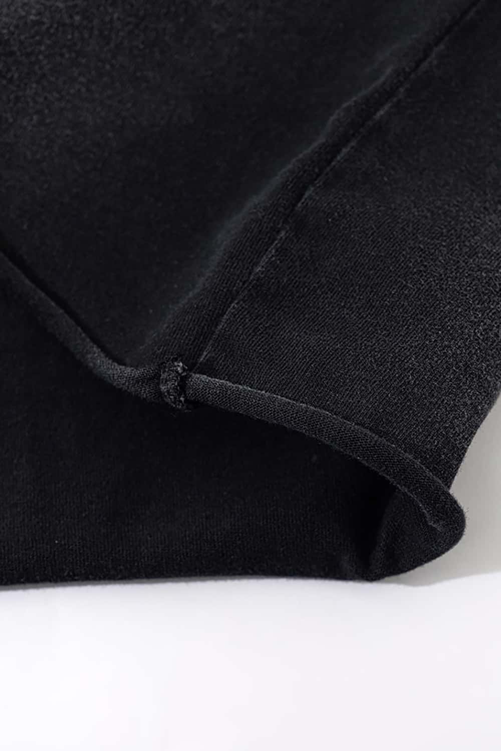 Vintage Print Heavyweight Short Sleeve T-Shirt in Black