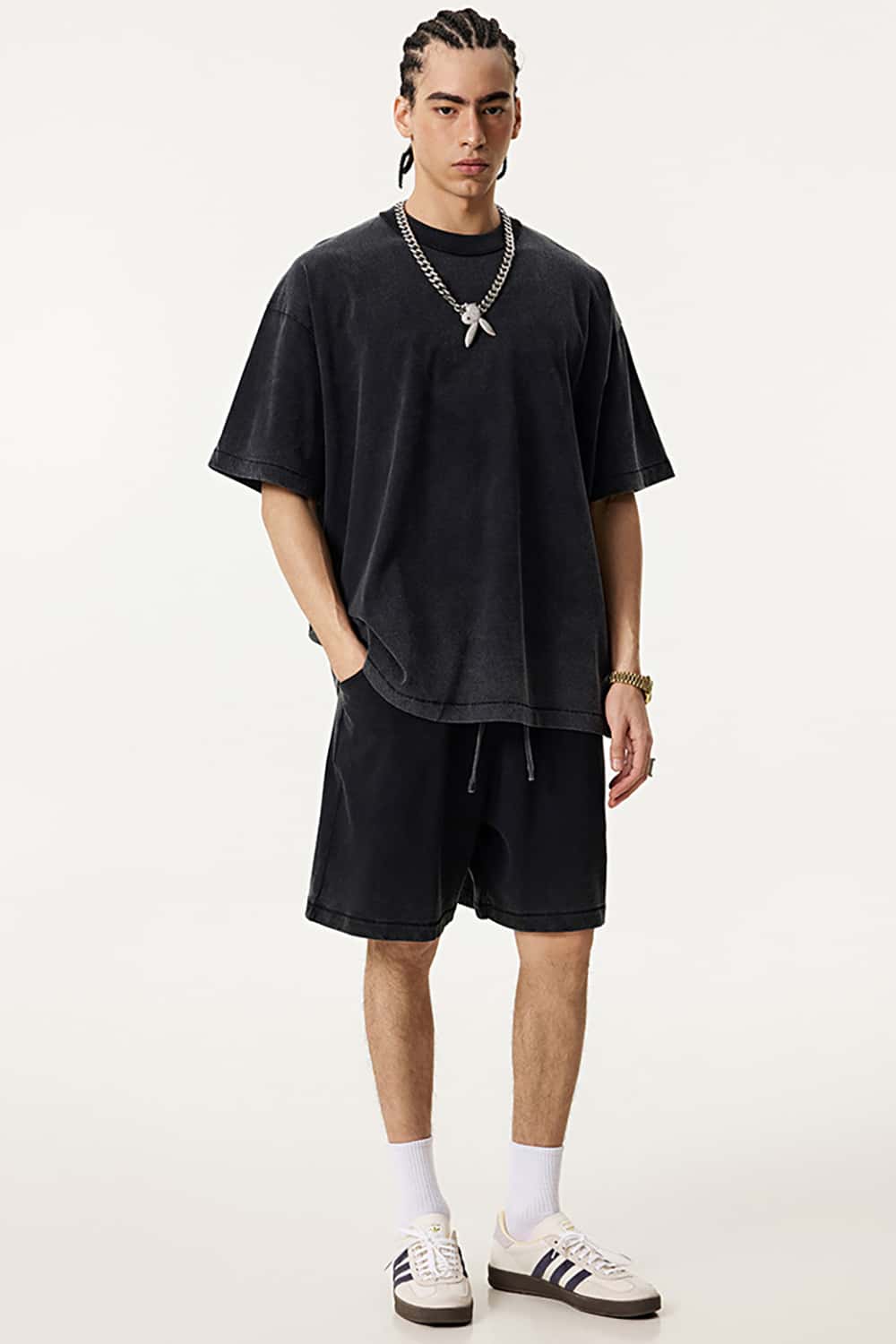 Heavyweight Custom Oversized Unisex Cotton T-Shirt with Unique Wash