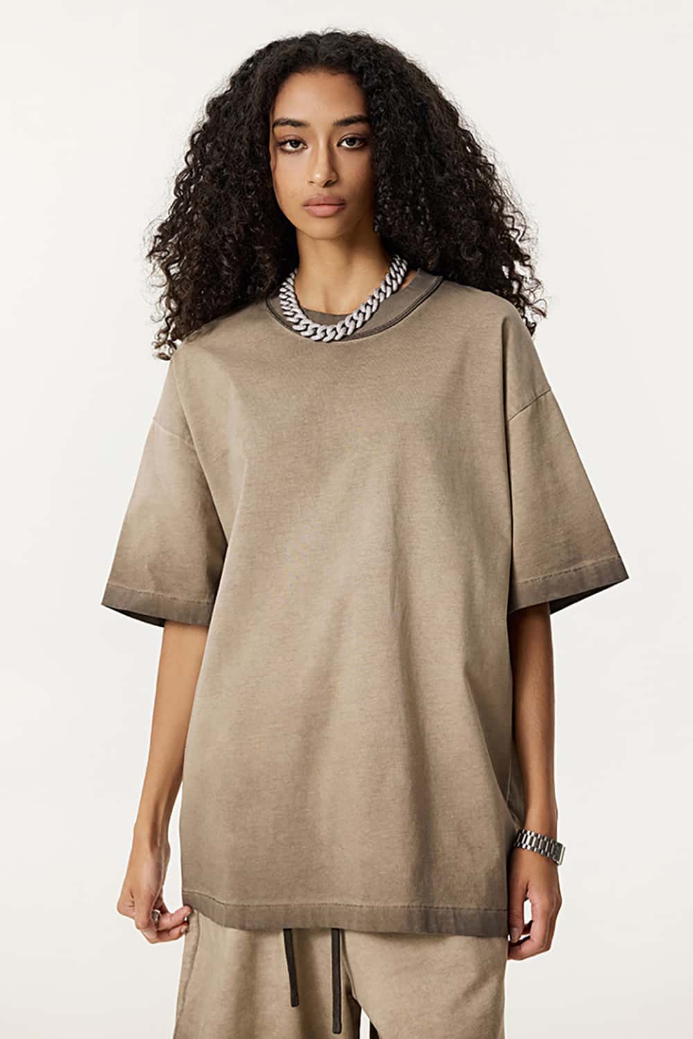 Heavyweight Custom Oversized Unisex Cotton T-Shirt with Unique Wash