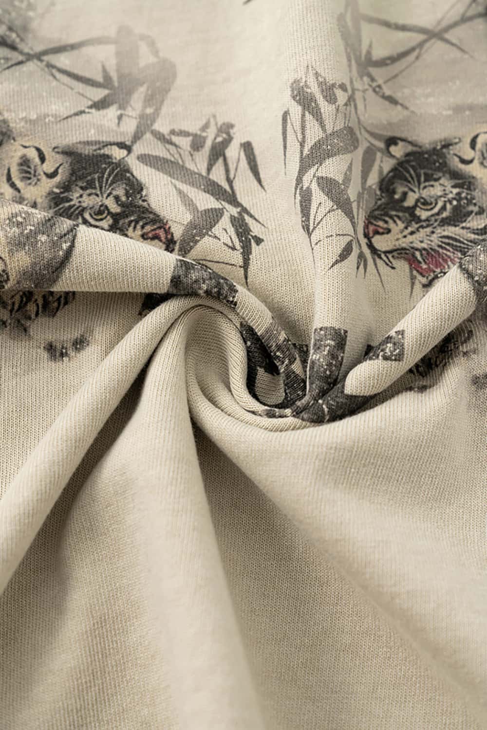 High Street Vintage Print Loose Casual Short Sleeve T-Shirt