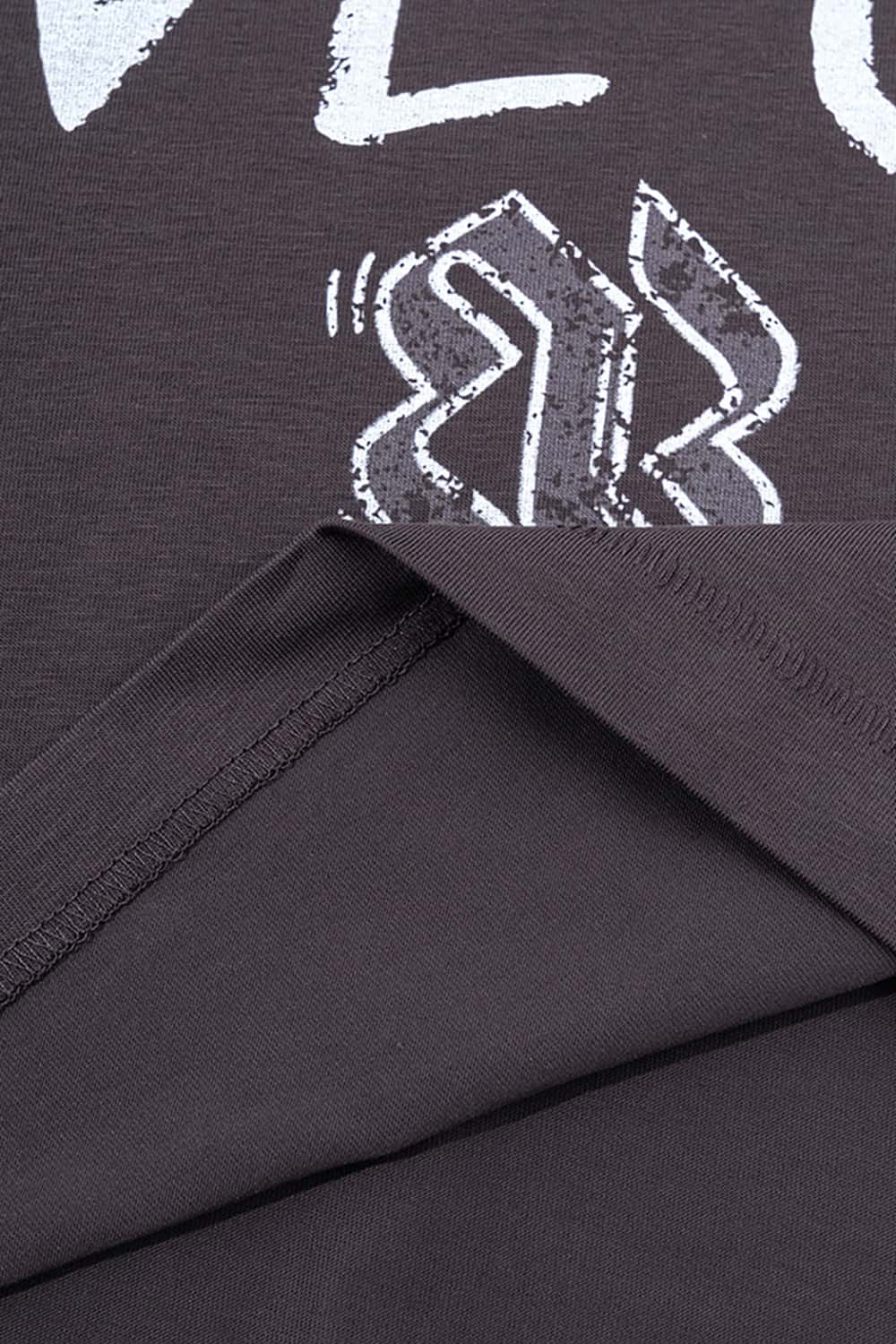 Hip-Hop Gradient Letter Print Short Sleeve T-Shirt