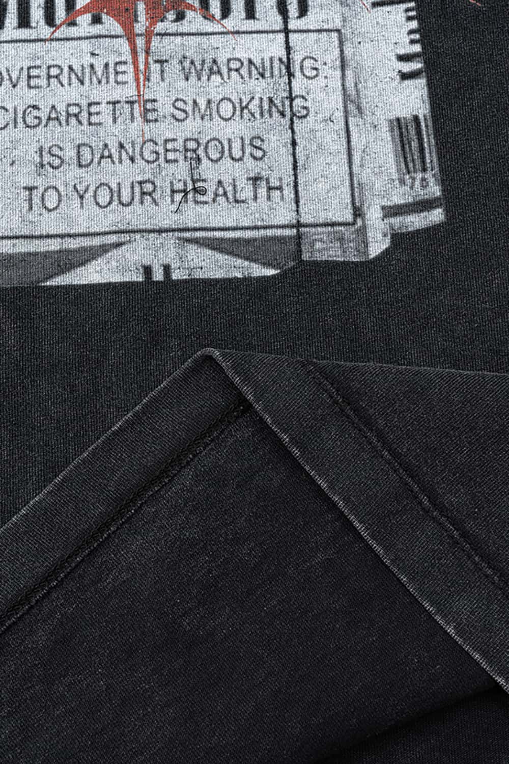 Vintage Heavyweight Cotton T-Shirt with Direct Spray Smoke Shell Print