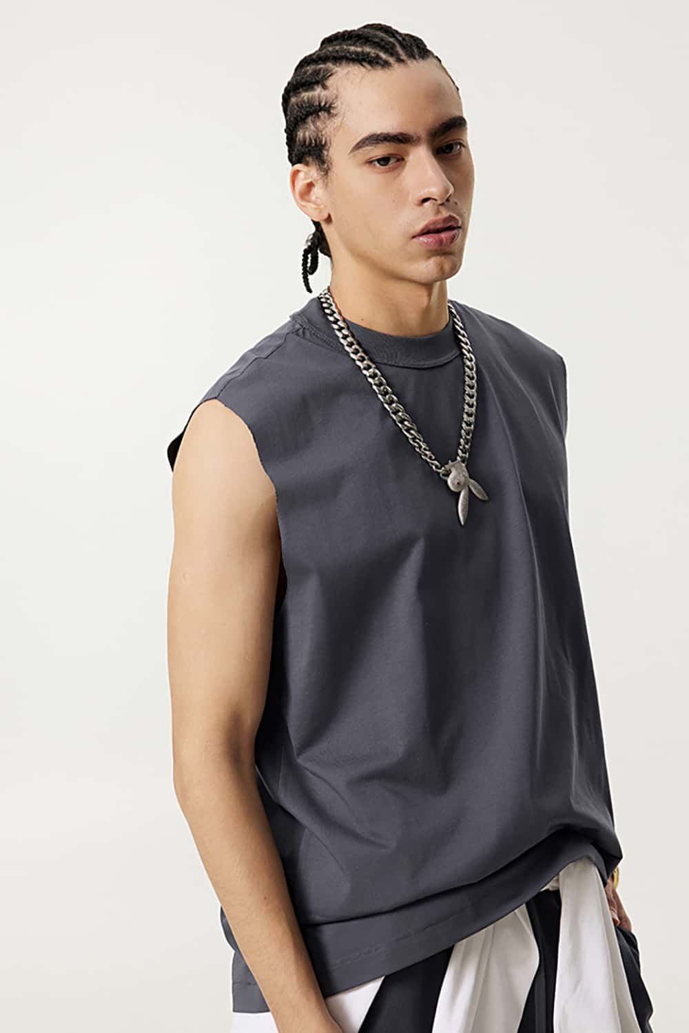 Quick-Dry Mock Neck Sleeveless Sports Tank Top - Sun Protective