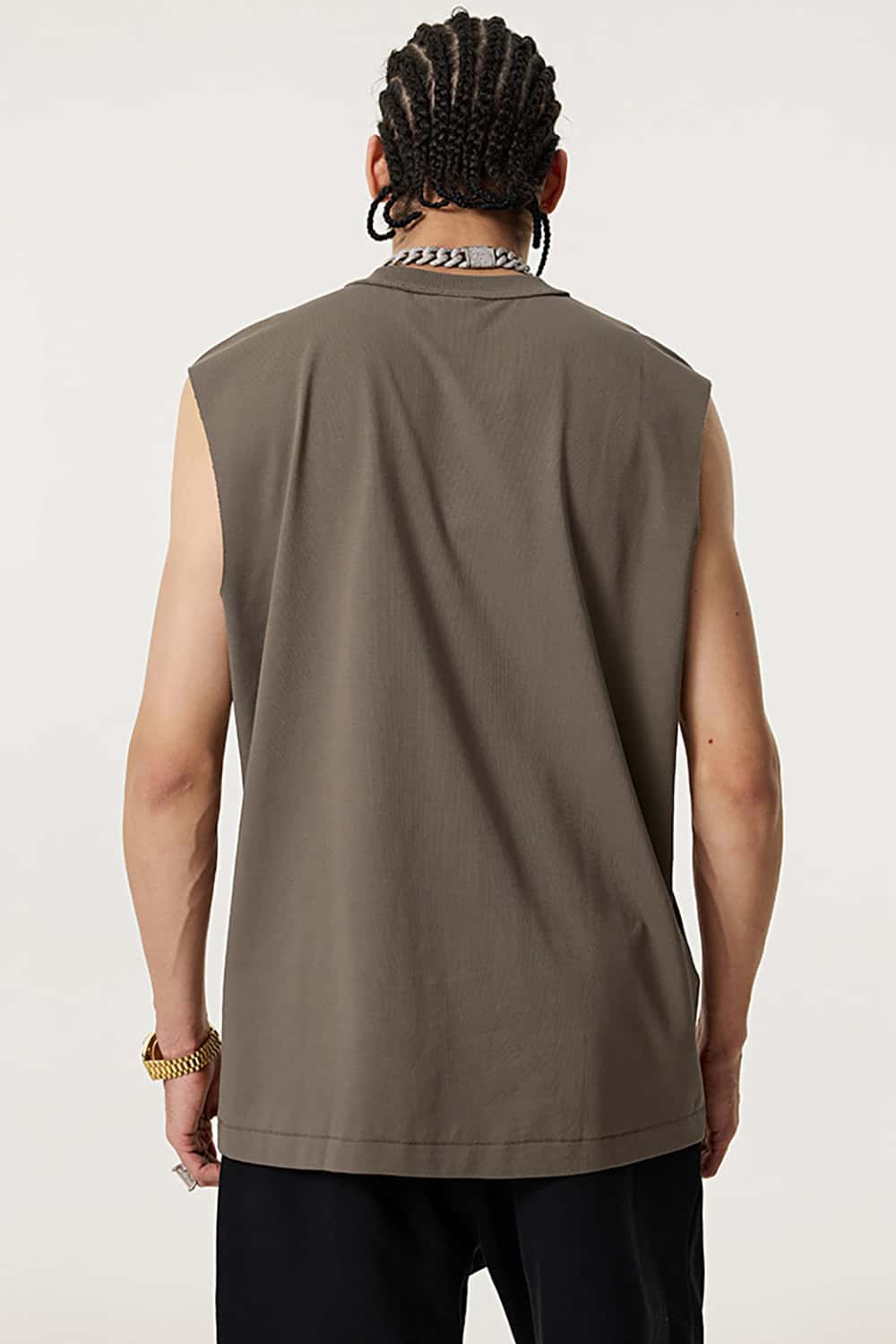 Quick-Dry Mock Neck Sleeveless Sports Tank Top - Sun Protective