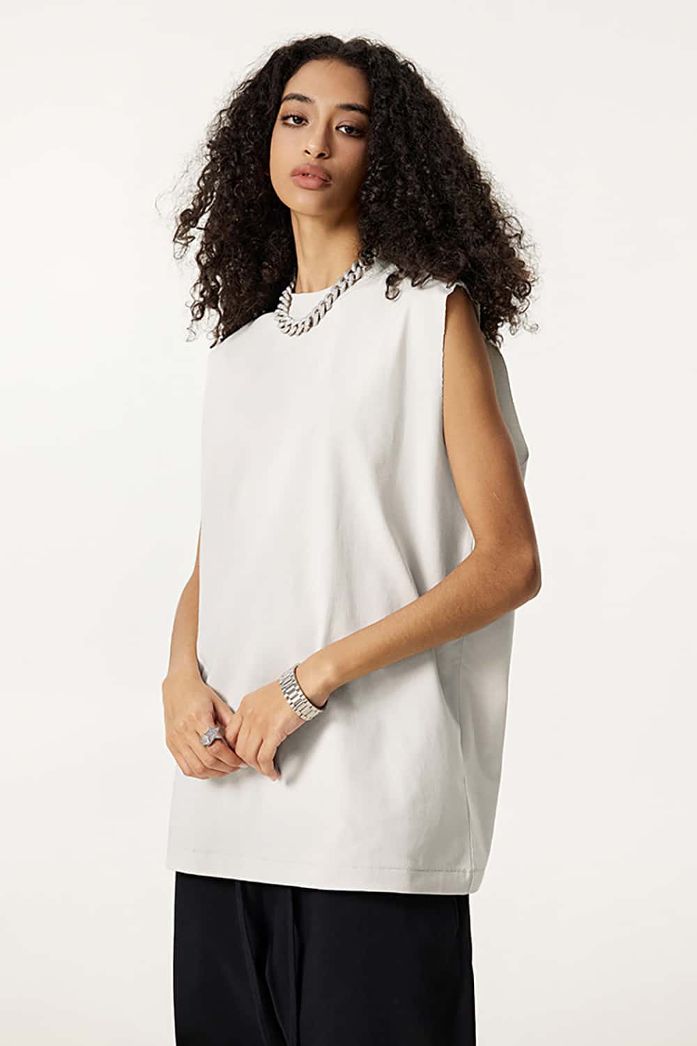 Quick-Dry Mock Neck Sleeveless Sports Tank Top - Sun Protective