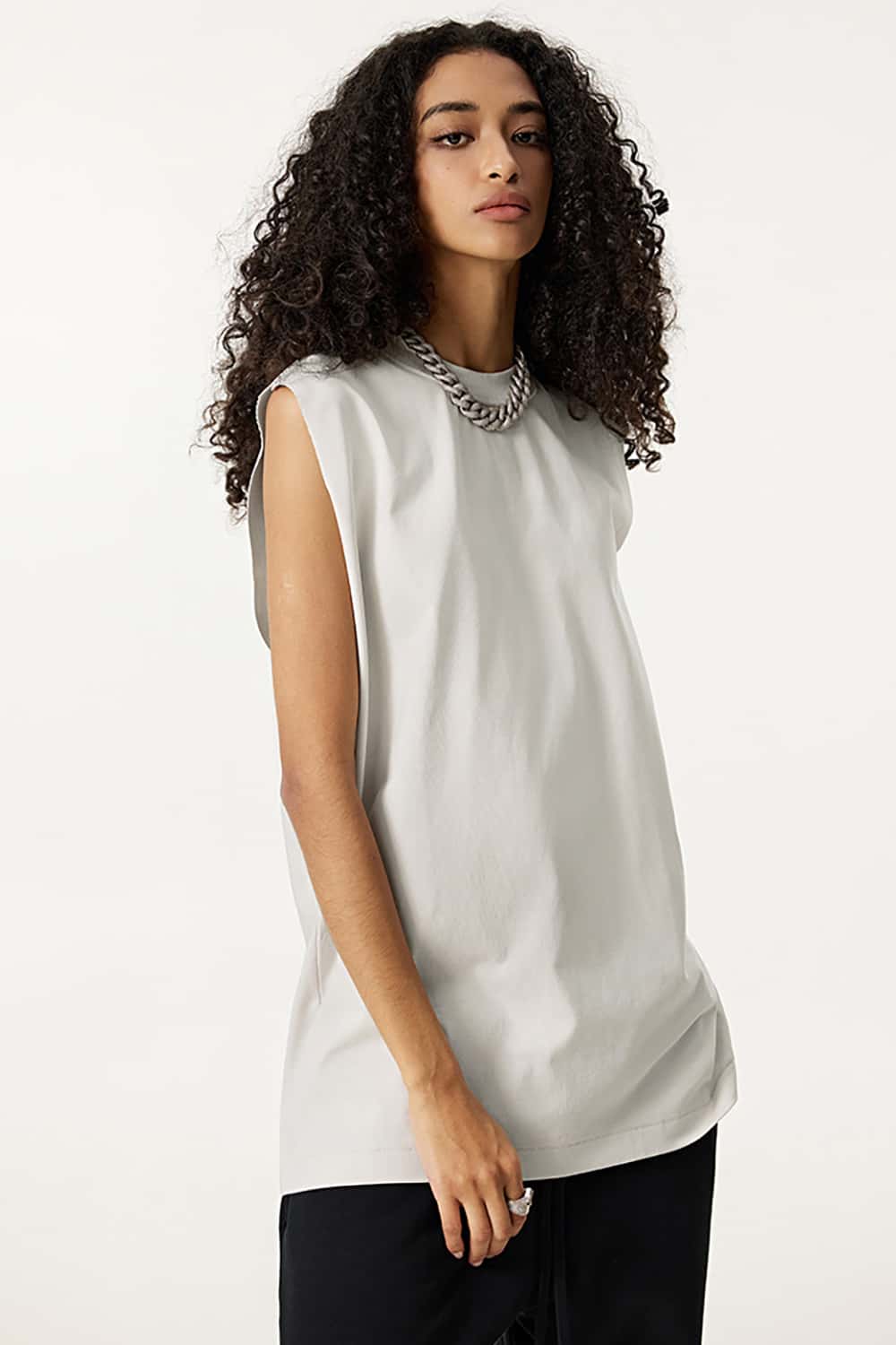 Quick-Dry Mock Neck Sleeveless Sports Tank Top - Sun Protective