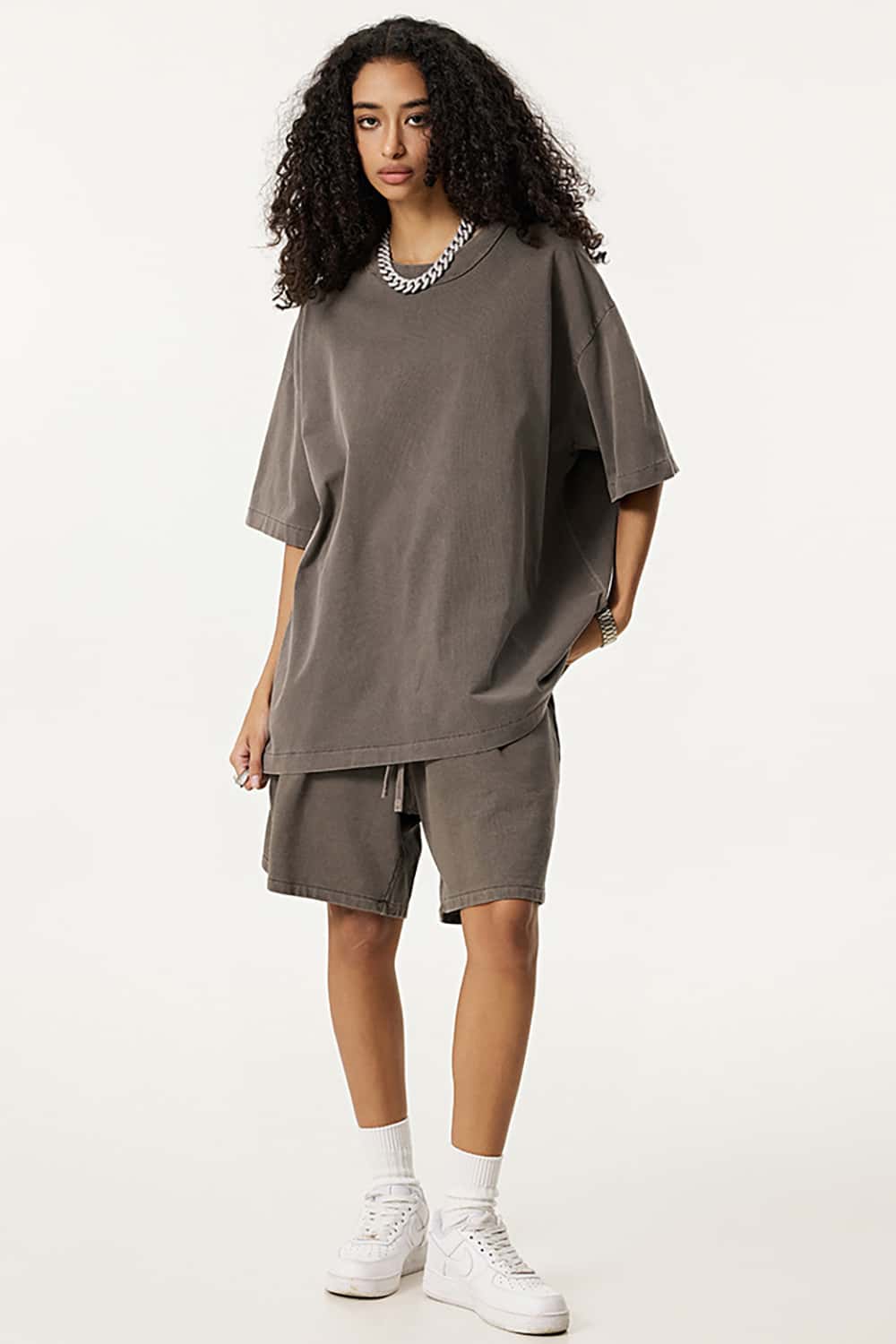 Casual Washed Half-Sleeve T-Shirt - Relaxed Fit