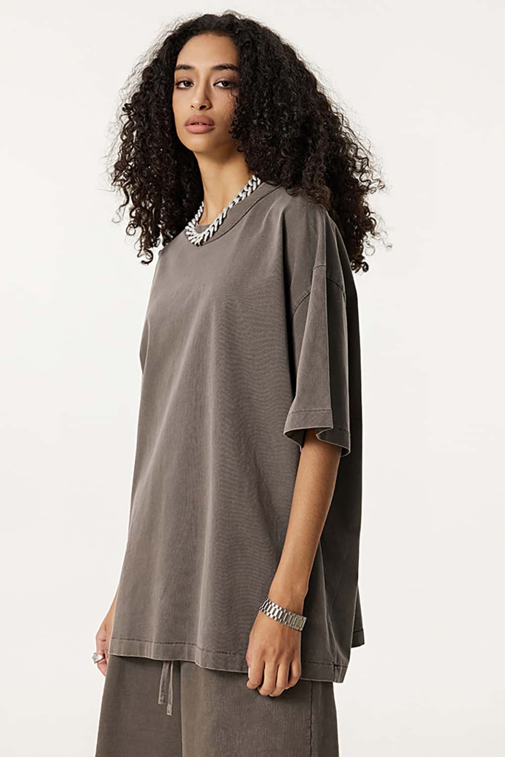 Casual Washed Half-Sleeve T-Shirt - Relaxed Fit