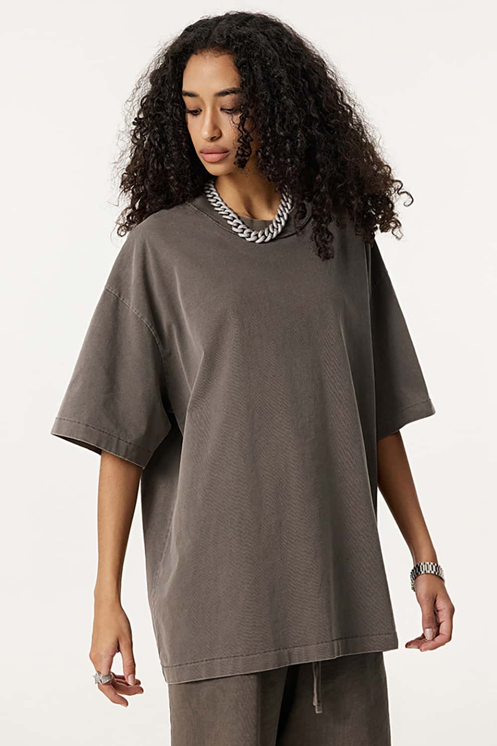 Casual Washed Half-Sleeve T-Shirt - Relaxed Fit