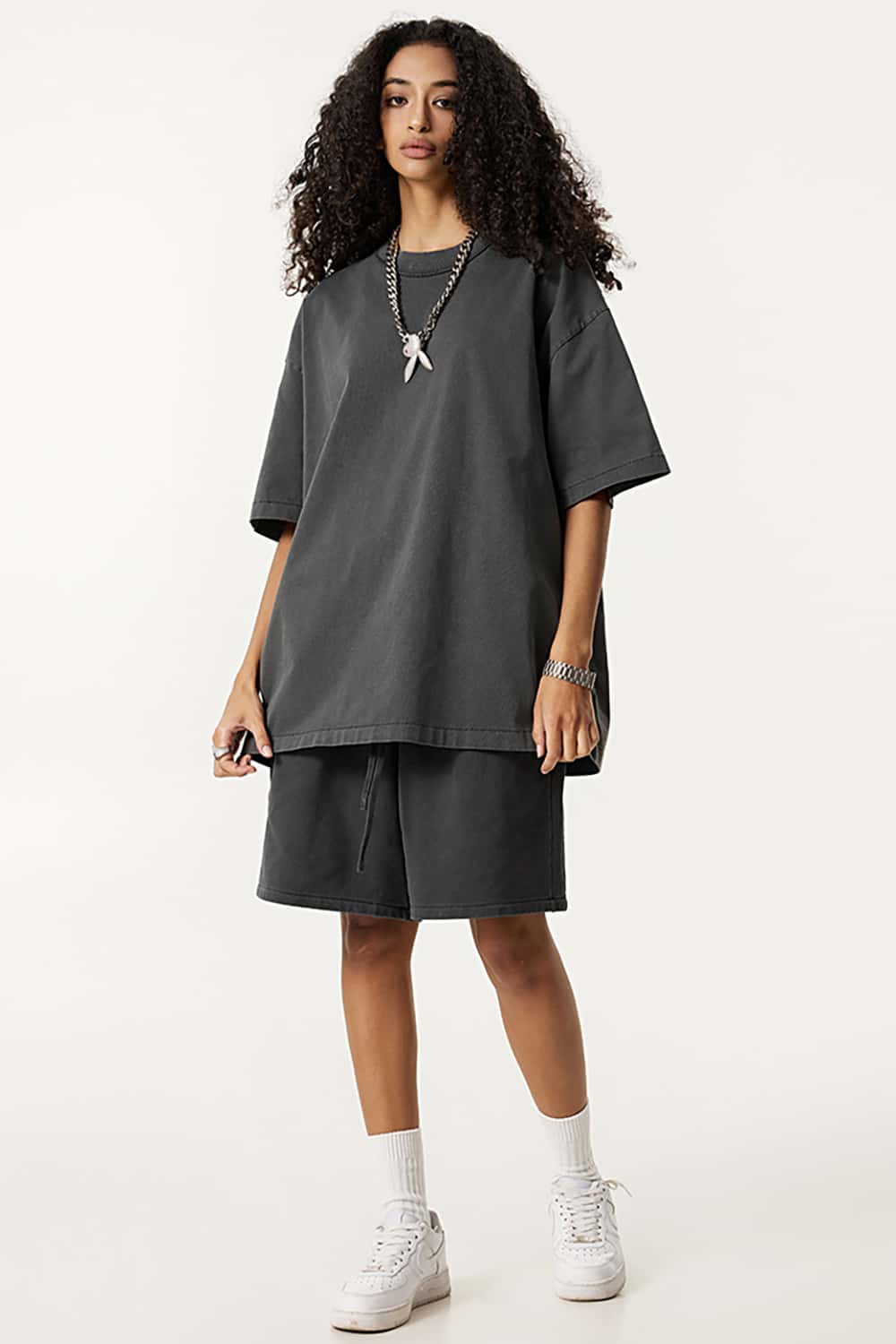 Casual Washed Half-Sleeve T-Shirt - Relaxed Fit