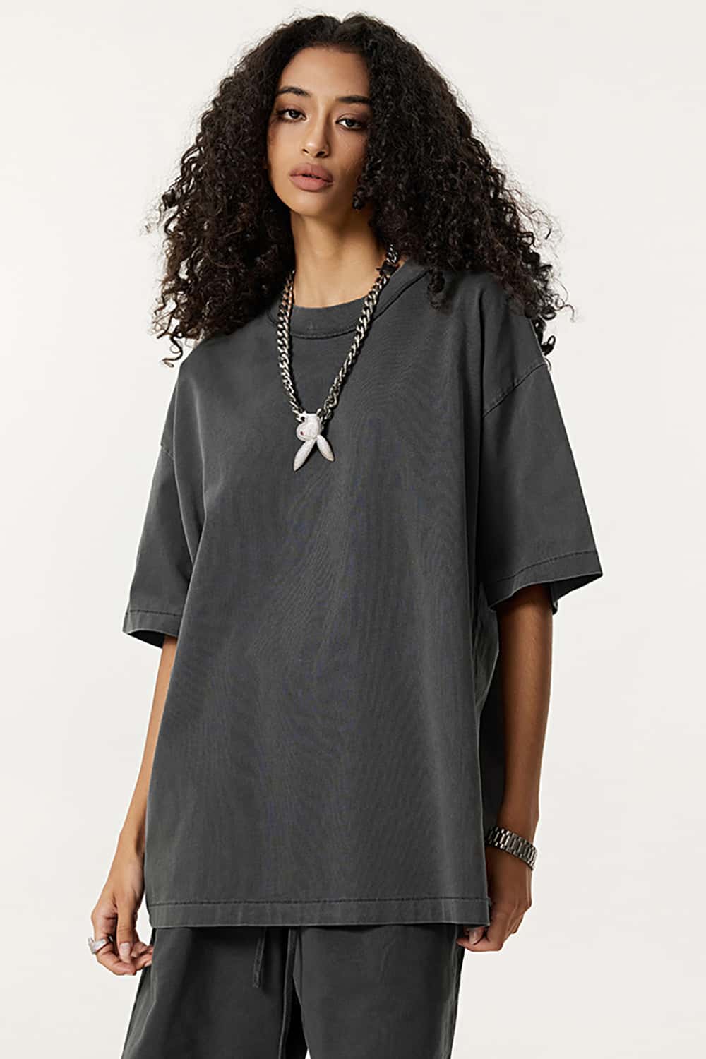 Casual Washed Half-Sleeve T-Shirt - Relaxed Fit