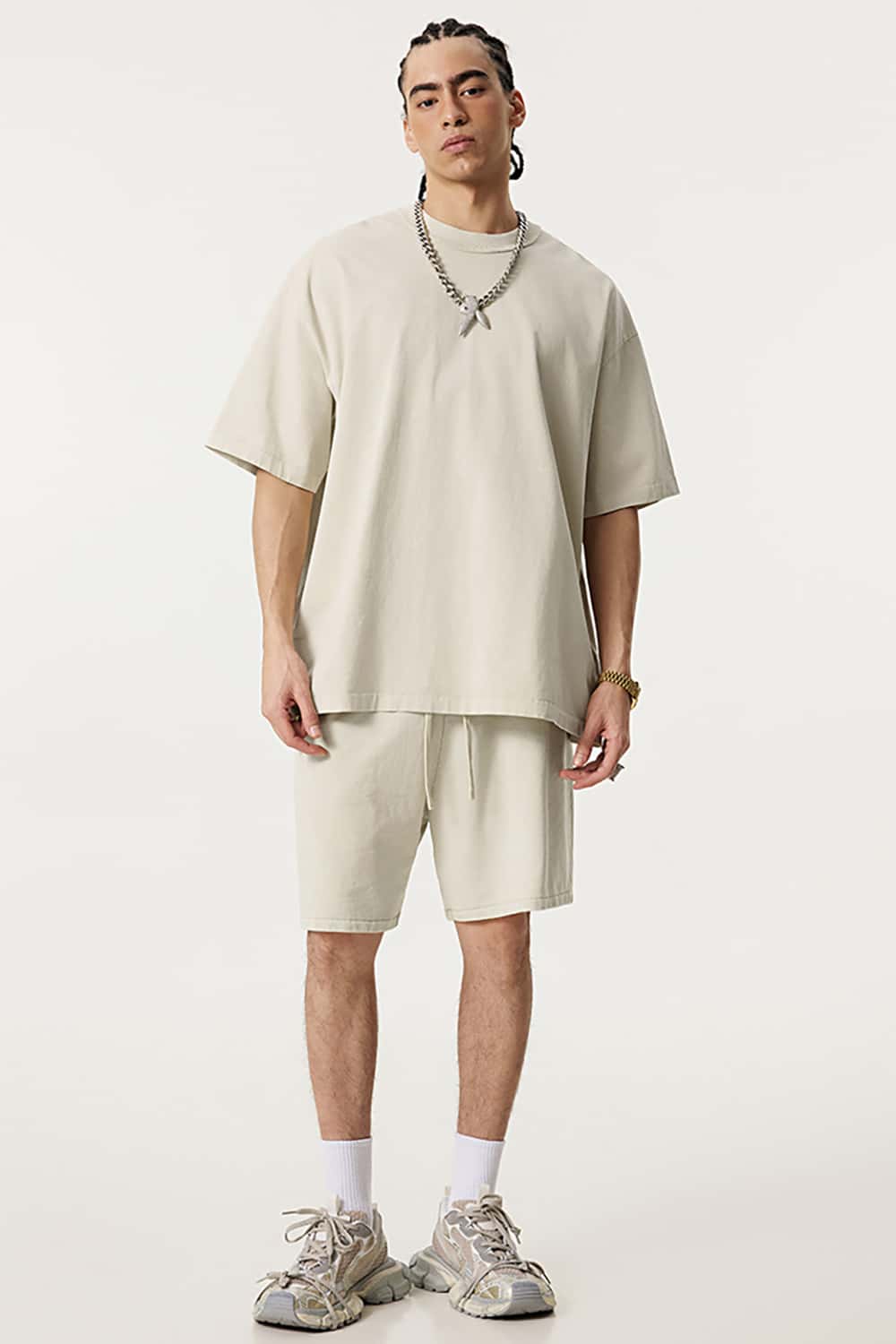 Casual Washed Half-Sleeve T-Shirt - Relaxed Fit