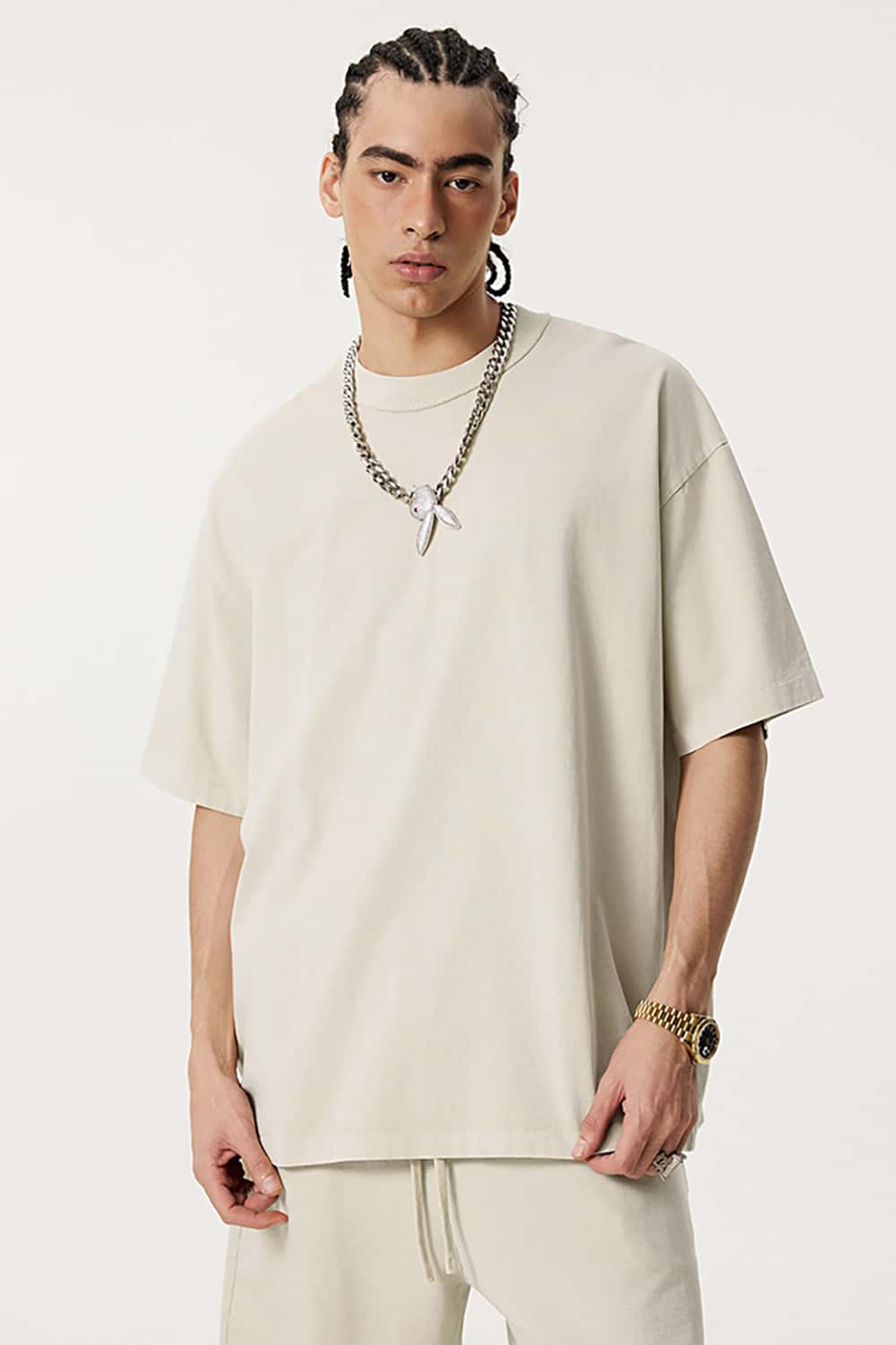 Casual Washed Half-Sleeve T-Shirt - Relaxed Fit