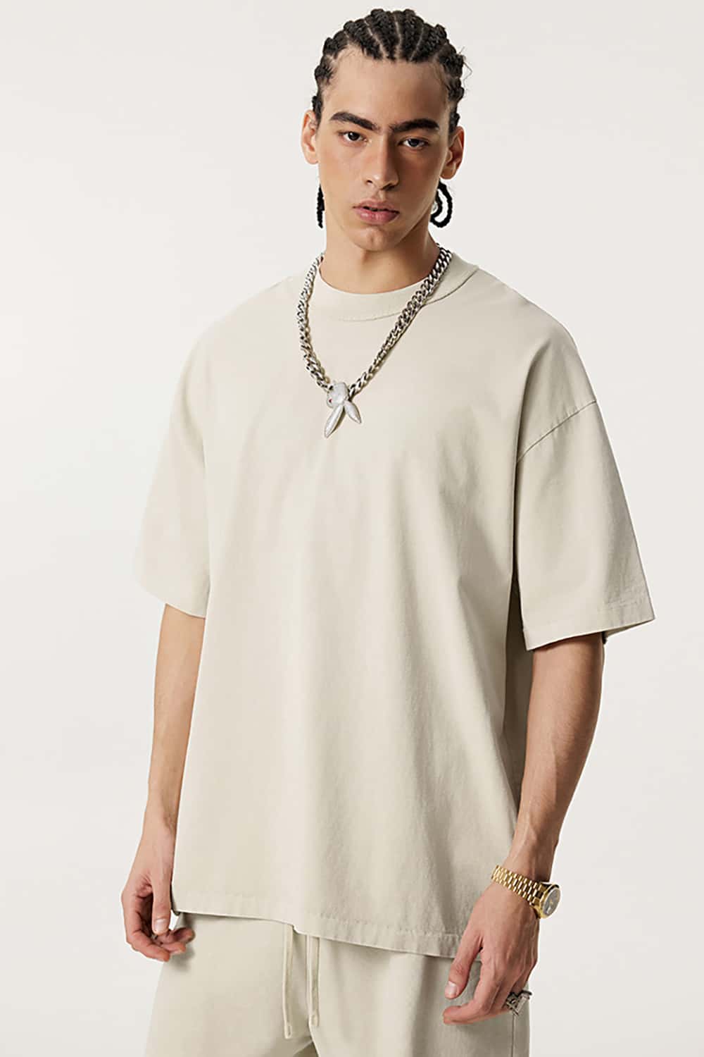 Casual Washed Half-Sleeve T-Shirt - Relaxed Fit