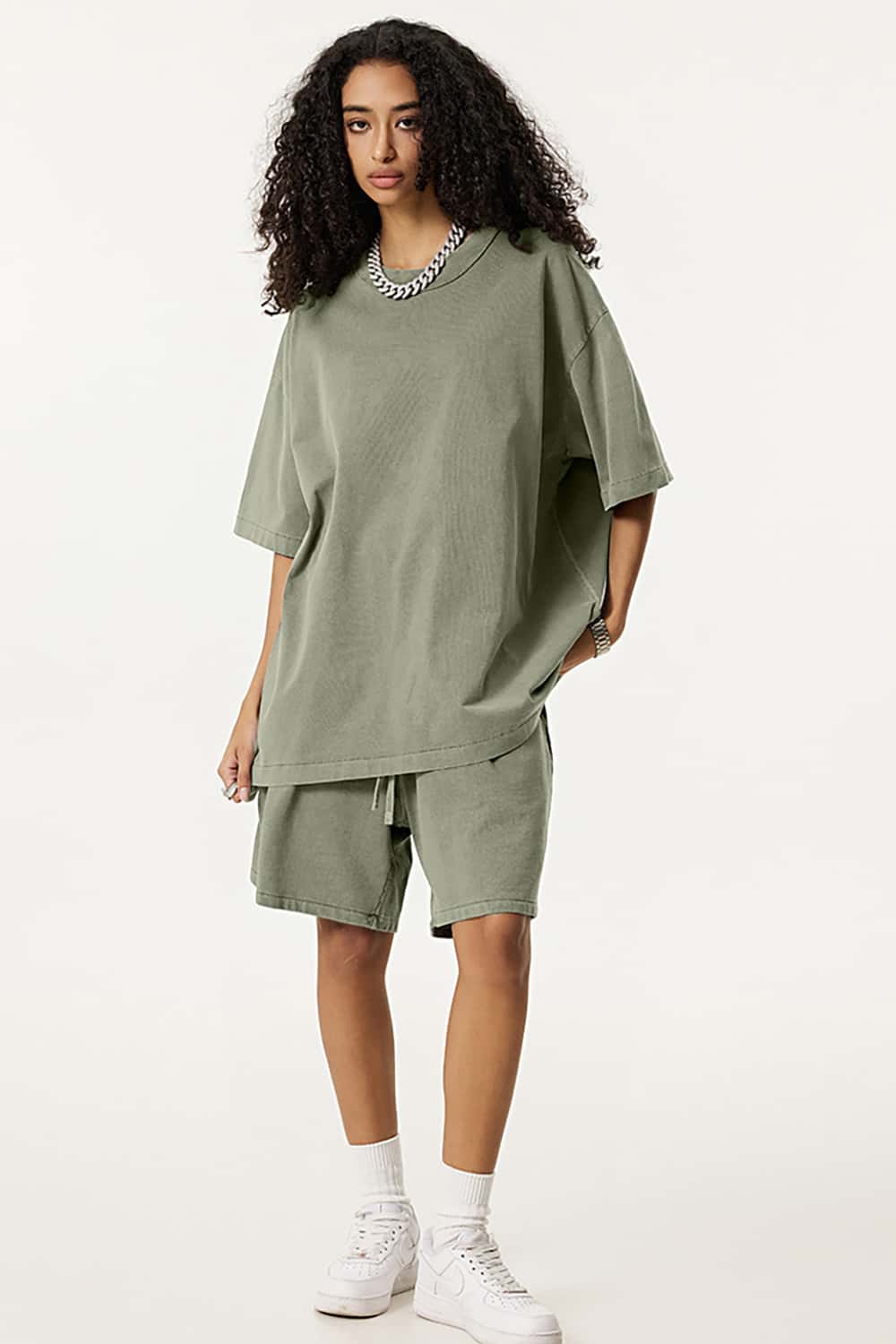 Casual Washed Half-Sleeve T-Shirt - Relaxed Fit
