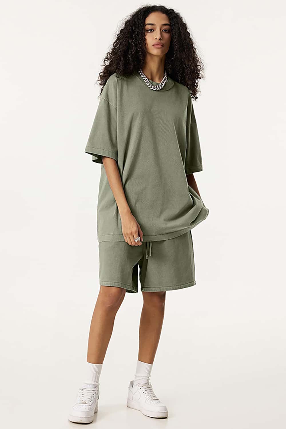 Casual Washed Half-Sleeve T-Shirt - Relaxed Fit
