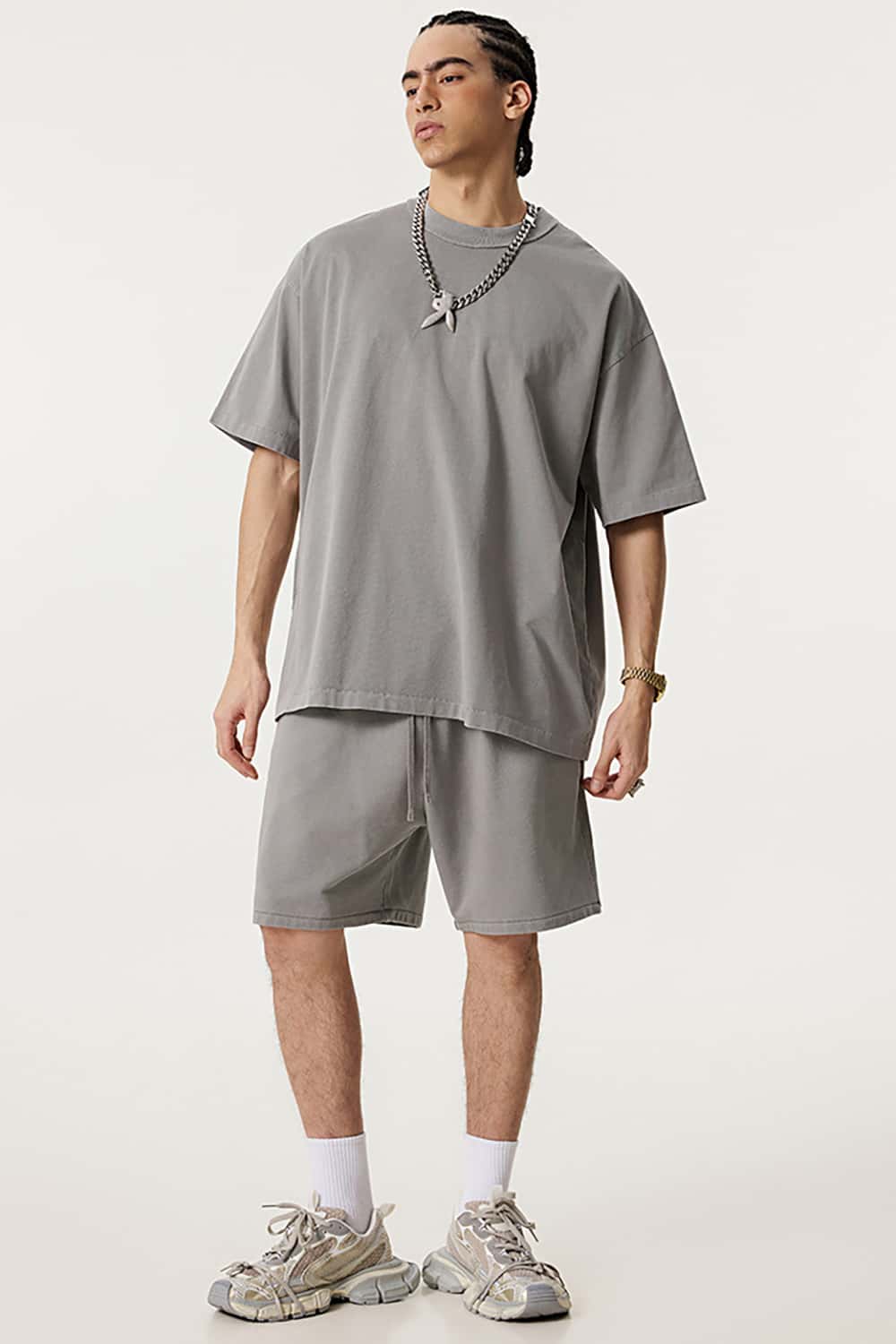 Casual Washed Half-Sleeve T-Shirt - Relaxed Fit