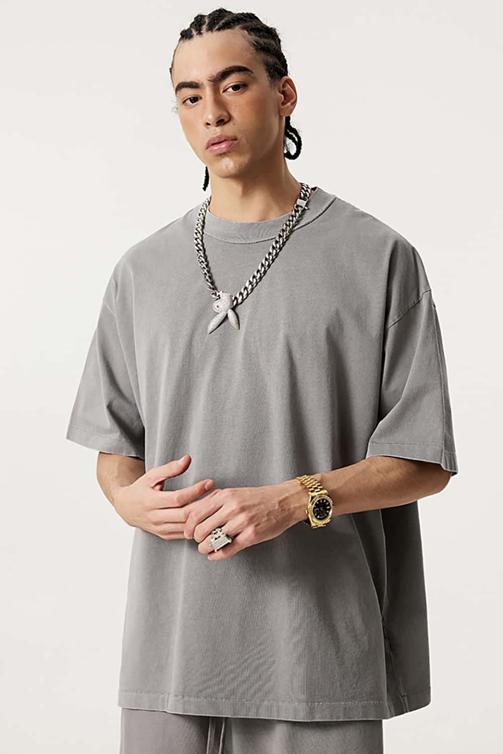 Casual Washed Half-Sleeve T-Shirt - Relaxed Fit