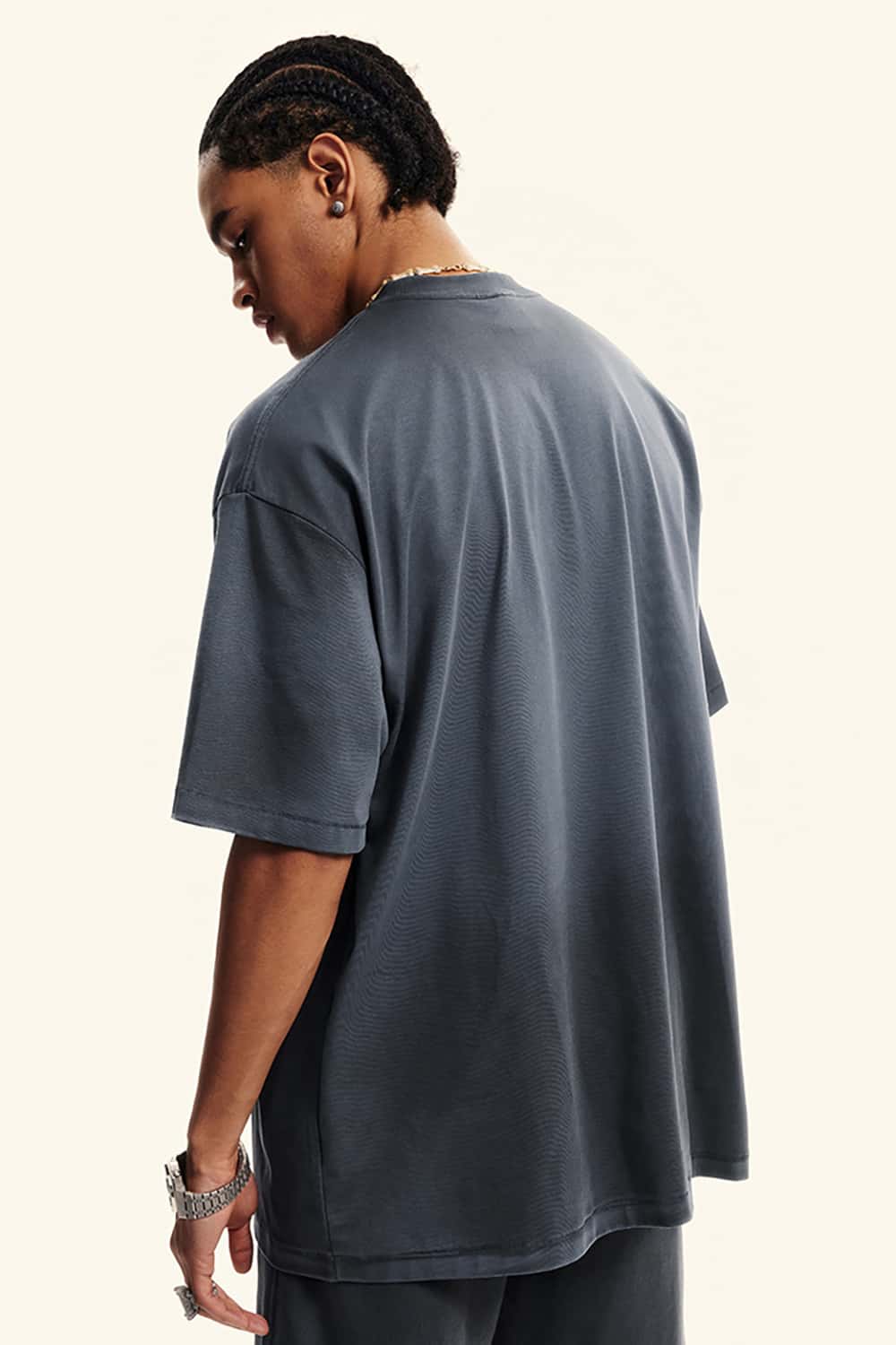 High Street Vision Chart Print Loose-Fit Crew Neck T-Shirt