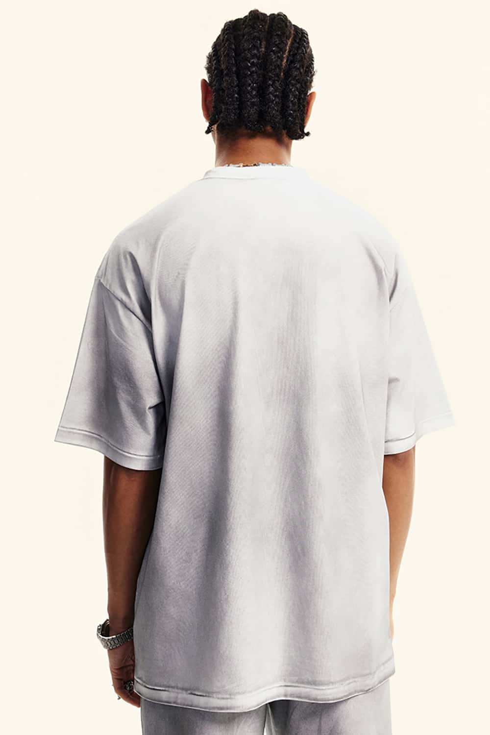 High Street Vision Chart Print Loose-Fit Crew Neck T-Shirt