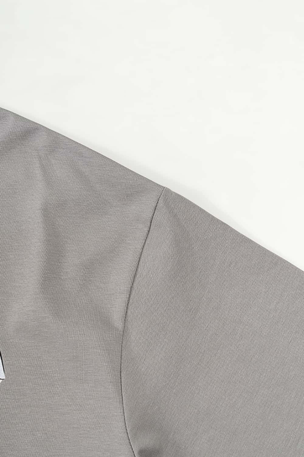 Loose-Fit Digital Print Vintage Crew Neck T-Shirt